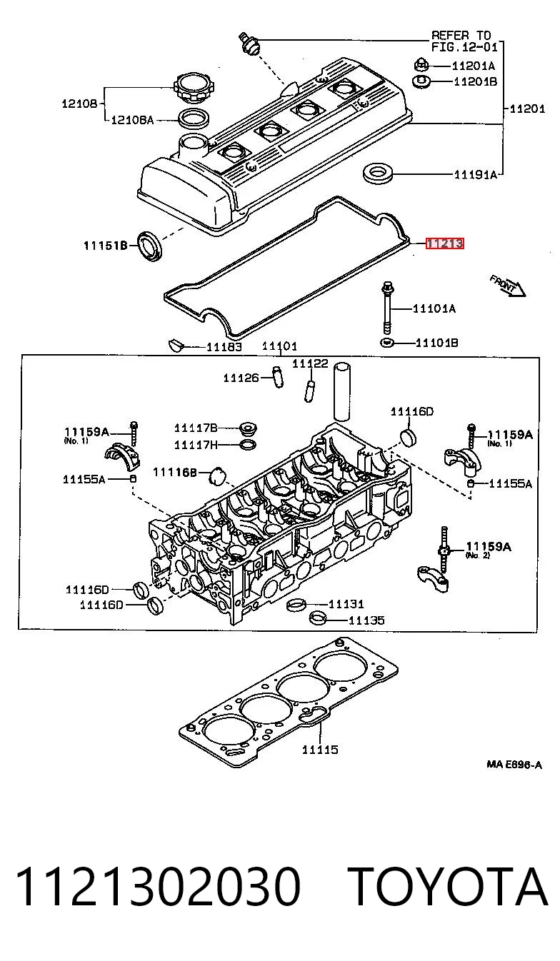 Vedante de tampa de válvulas de motor FAW 1121302080