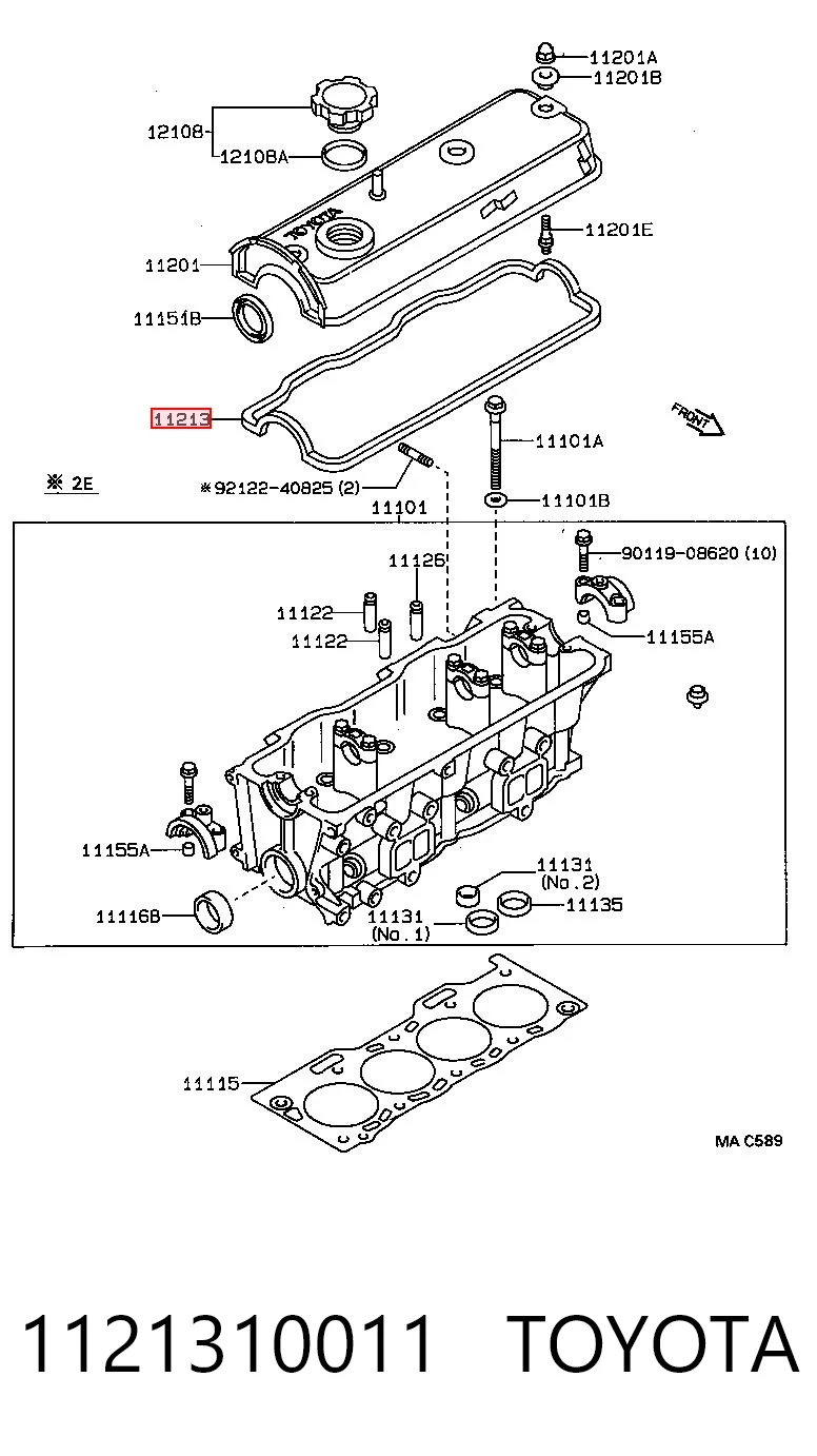 1121310011 Toyota Vedante de tampa de válvulas de motor
