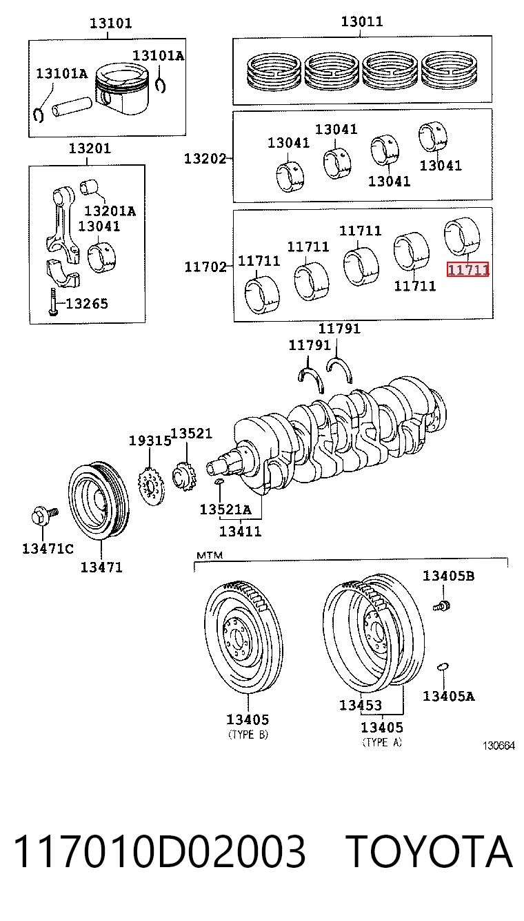 117010D02003 Toyota