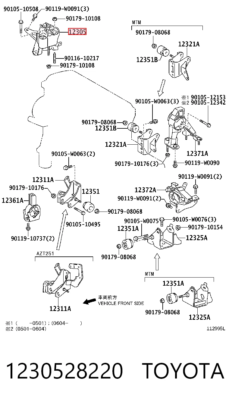 Coxim (suporte) direito de motor RBI T10W11R
