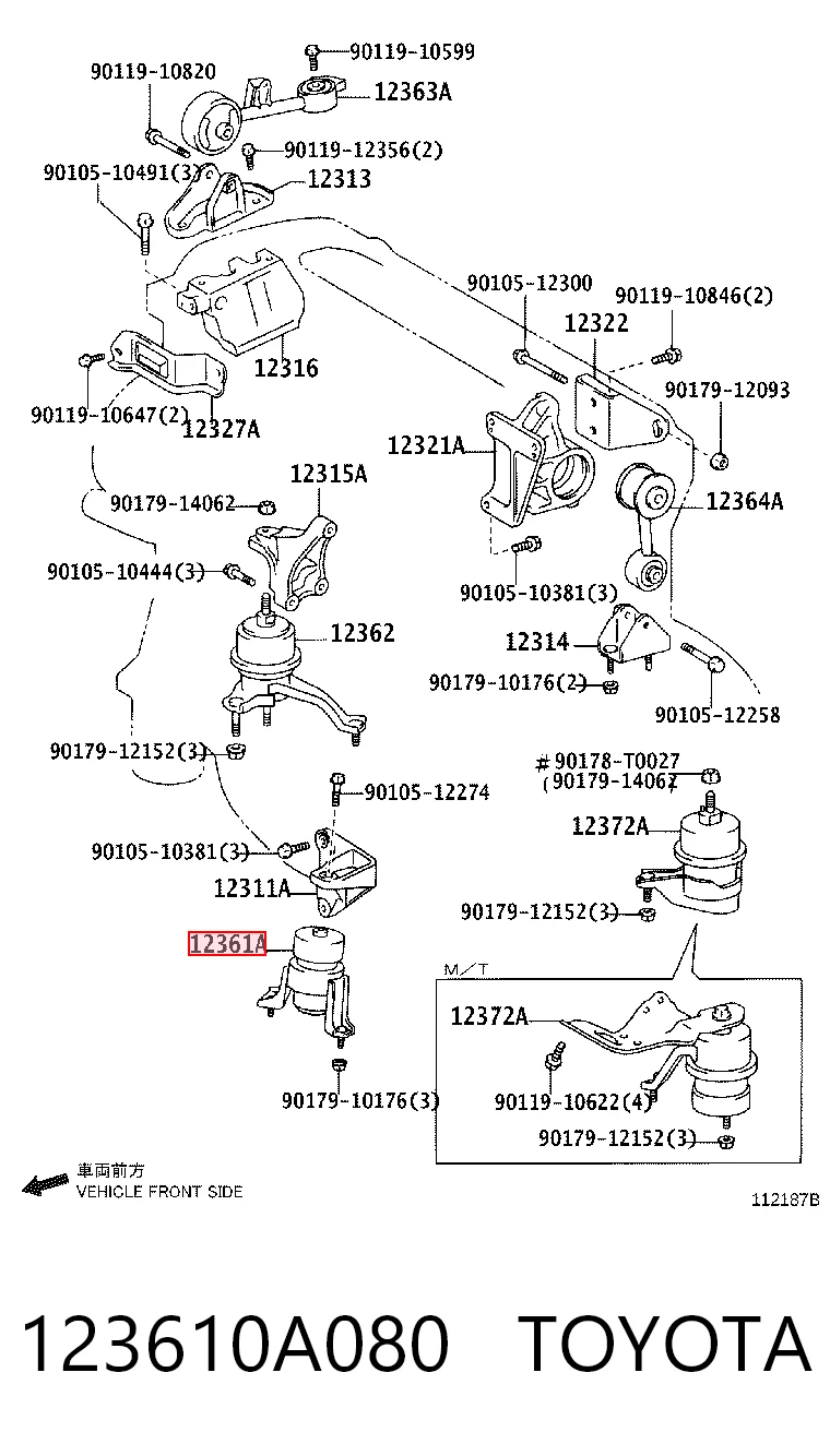 Coxim (suporte) dianteiro de motor Toyota Camry preço, a partir de 45,31 USD