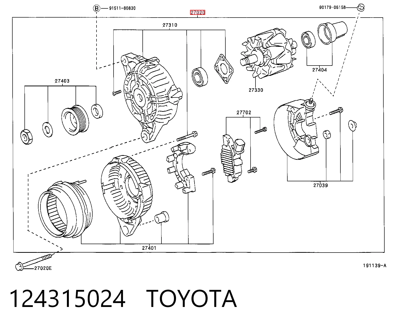 124315024 Toyota Gerador