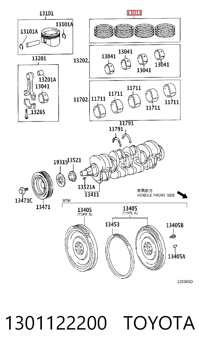 7996910000 NE/NPR Kit de anéis de pistão de motor, STD.