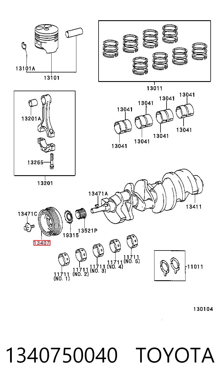 Polia de cambota para Lexus LS  UCF30