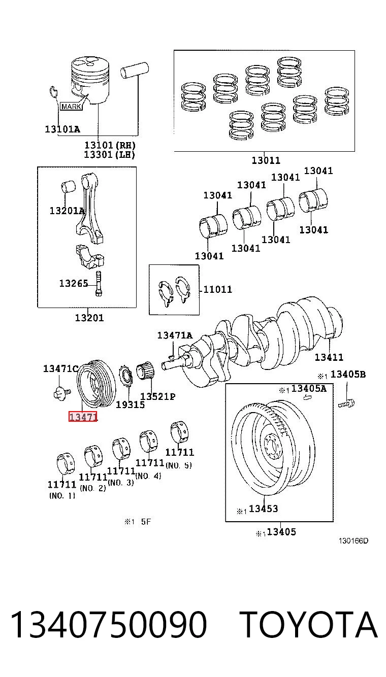 1340750090 Toyota Polia de cambota