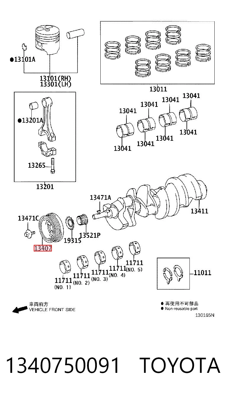 1340750091 Toyota Polia de cambota