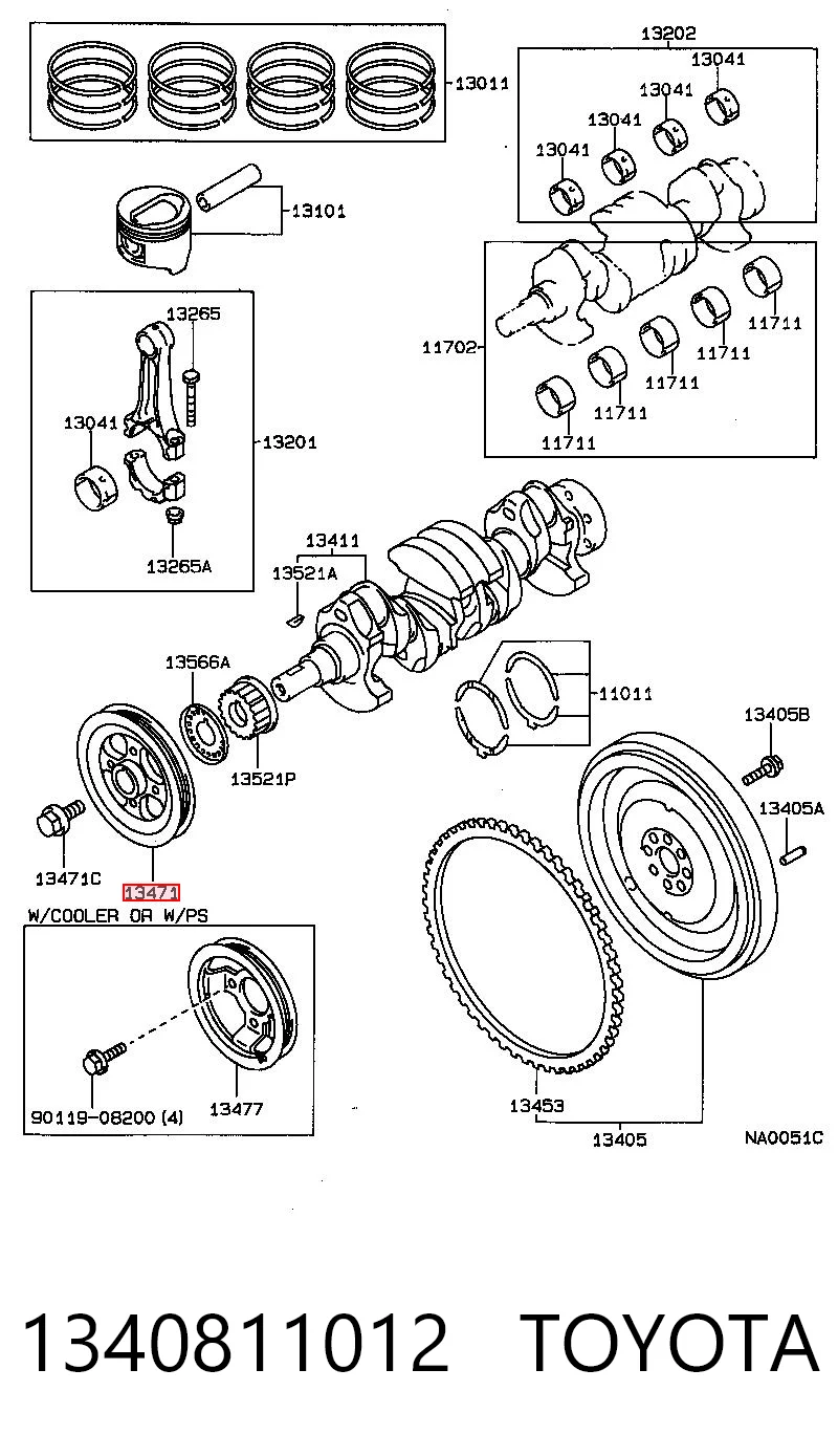 Polia de cambota Toyota Corolla FX E8B