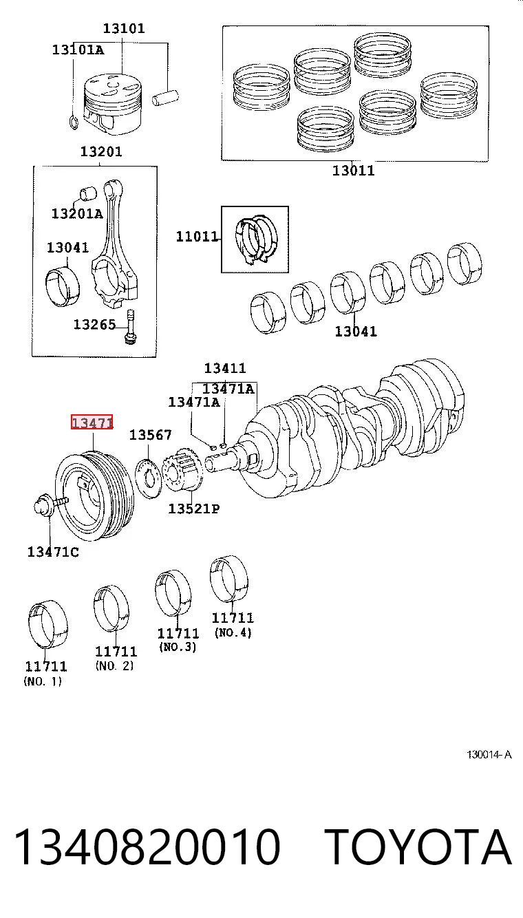 1340820010 Toyota Polia de cambota
