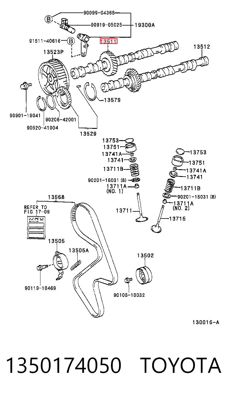 Árvore distribuidora de motor de admissão para Toyota RAV4 XA