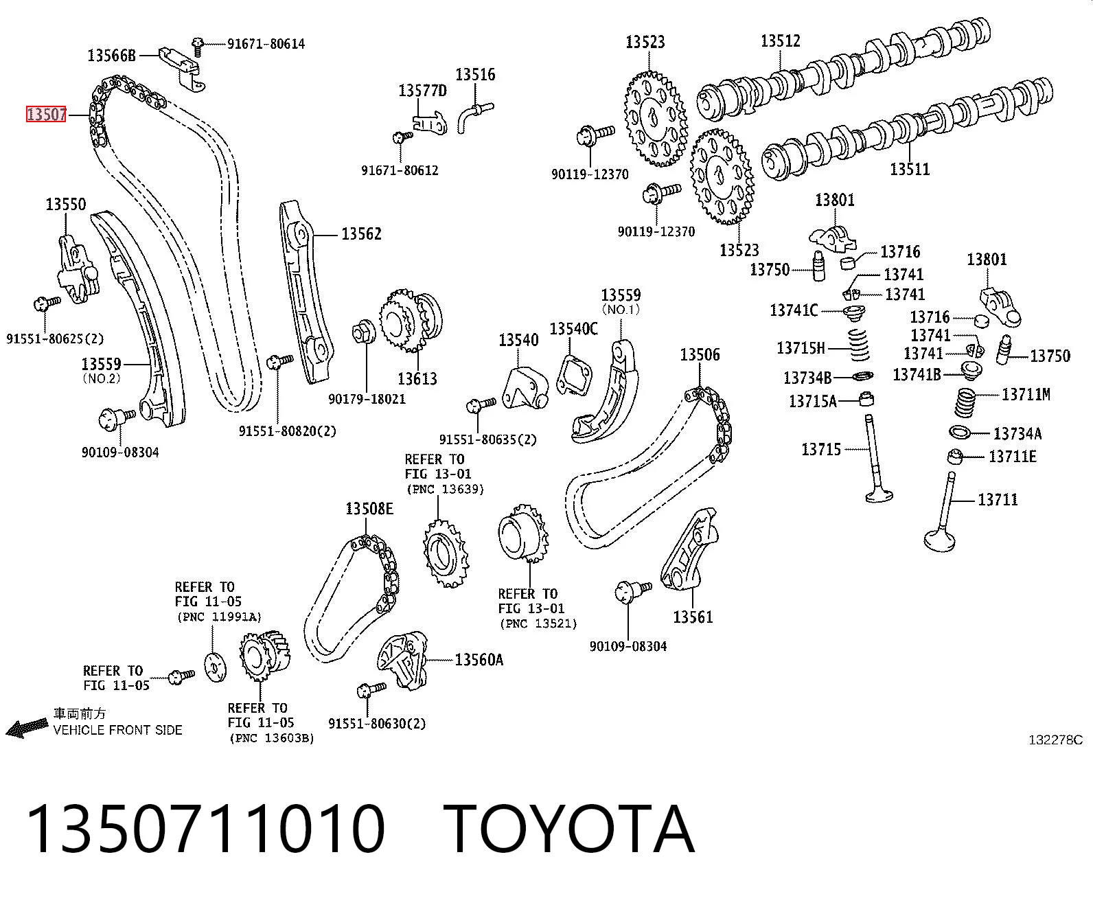 Compre Cadeia do mecanismo de distribuição de gás Toyota Hilux 