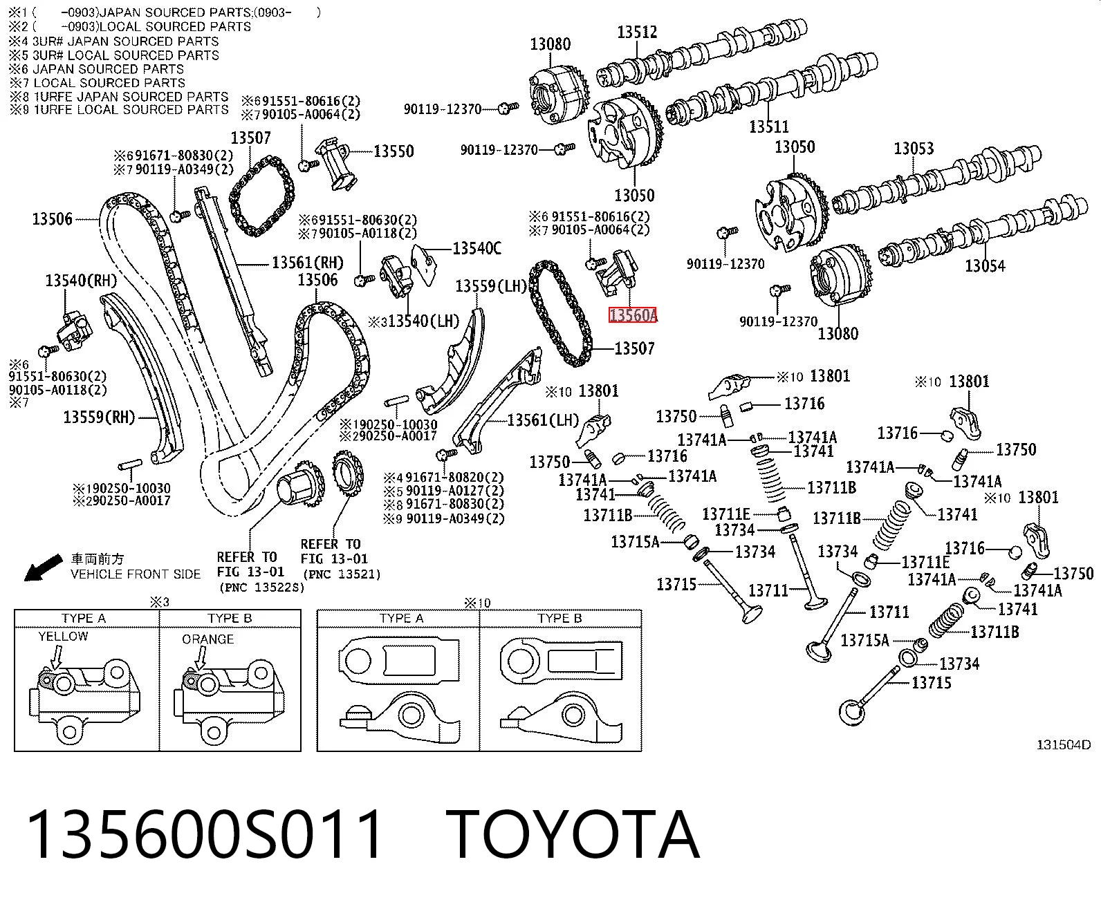 135600S011 Toyota