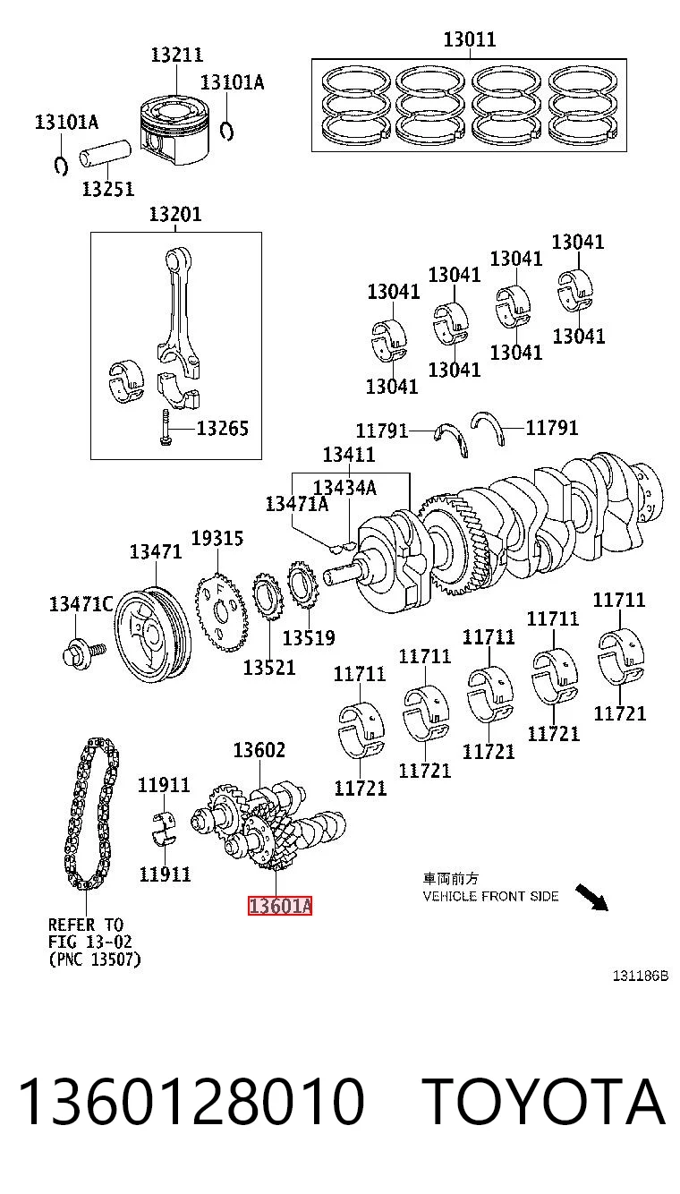 1360128010 Toyota Árvore de equilibração