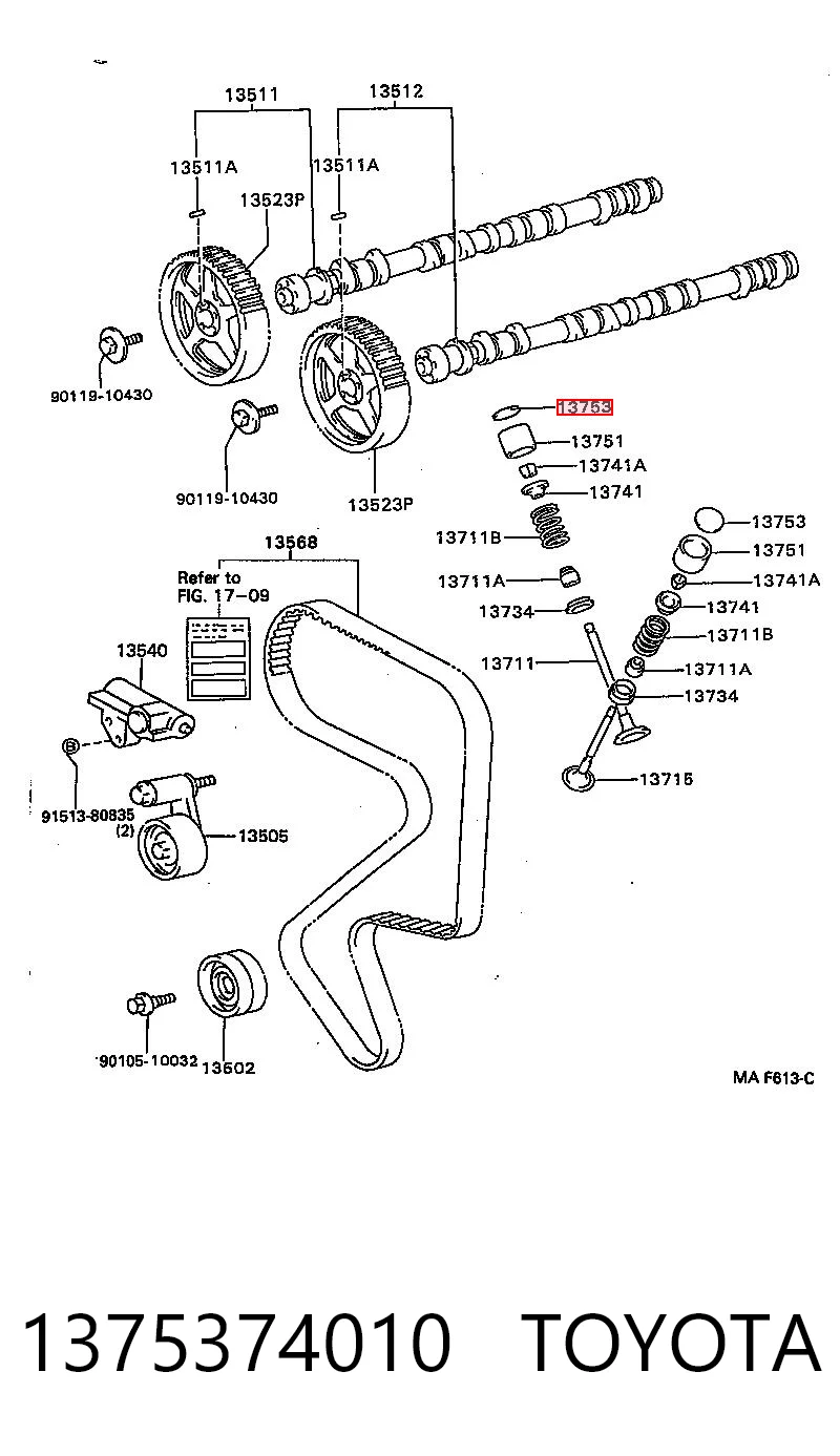 1375374010 Toyota Arruela de regulação