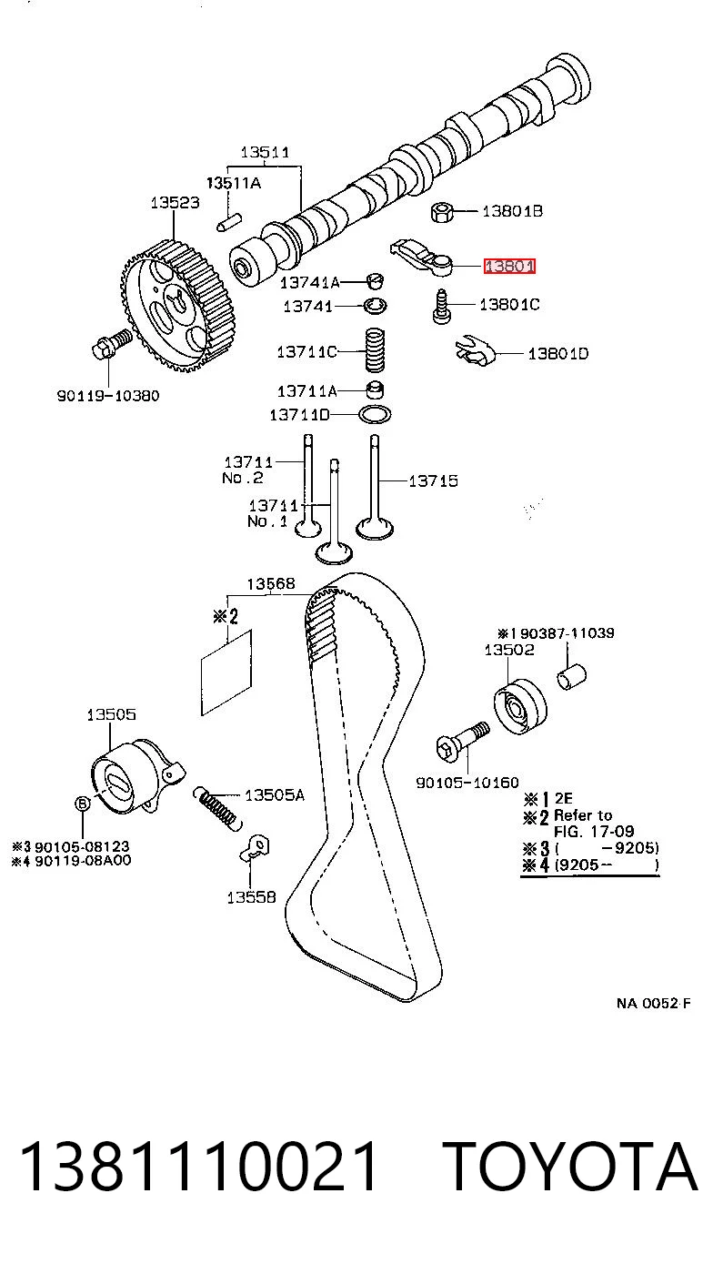 Balanceiro de válvula (balanceiro de válvulas) Toyota Corolla E8B ao melhor preço