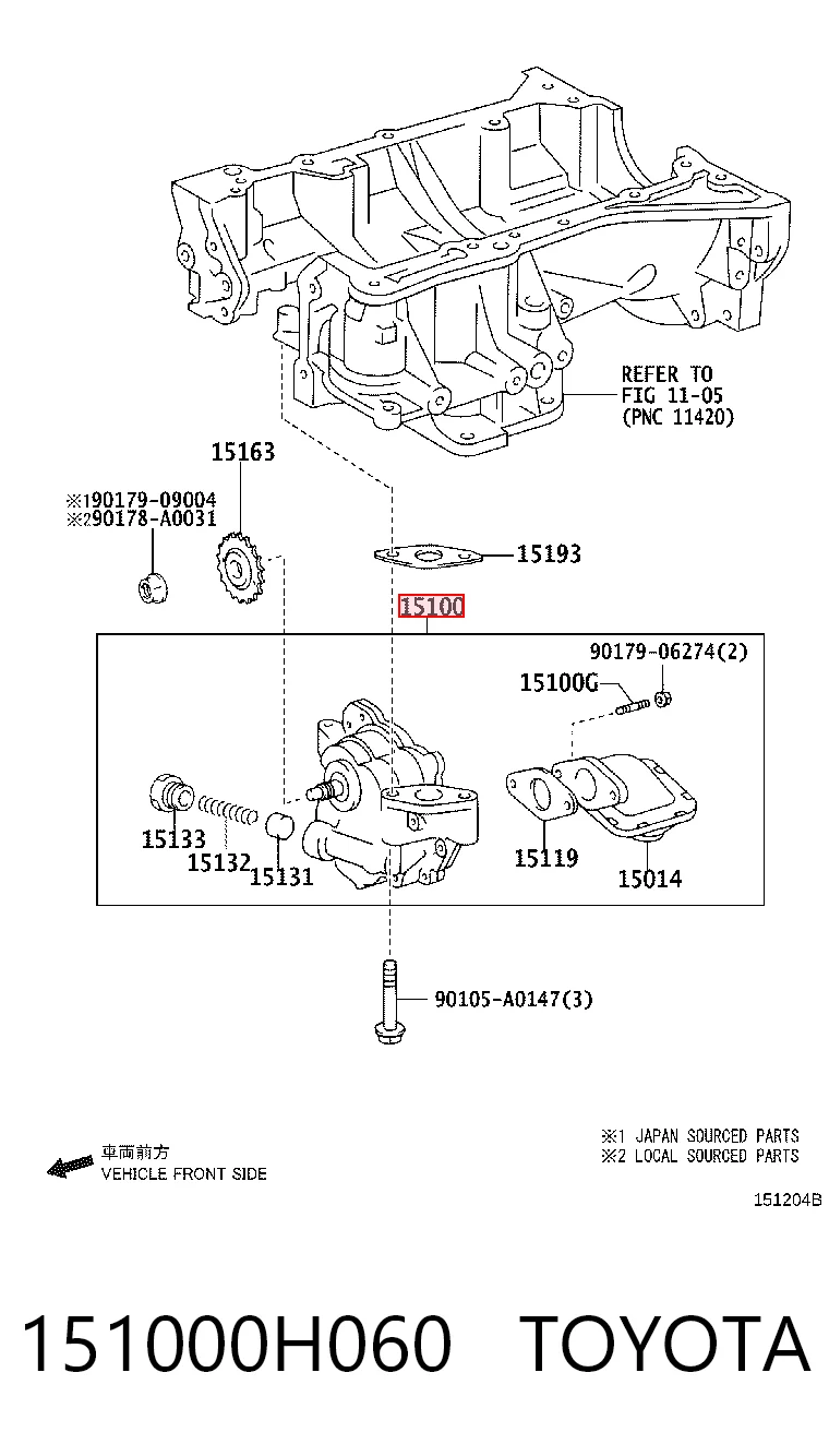 Bomba de óleo para Toyota RAV4 III A3