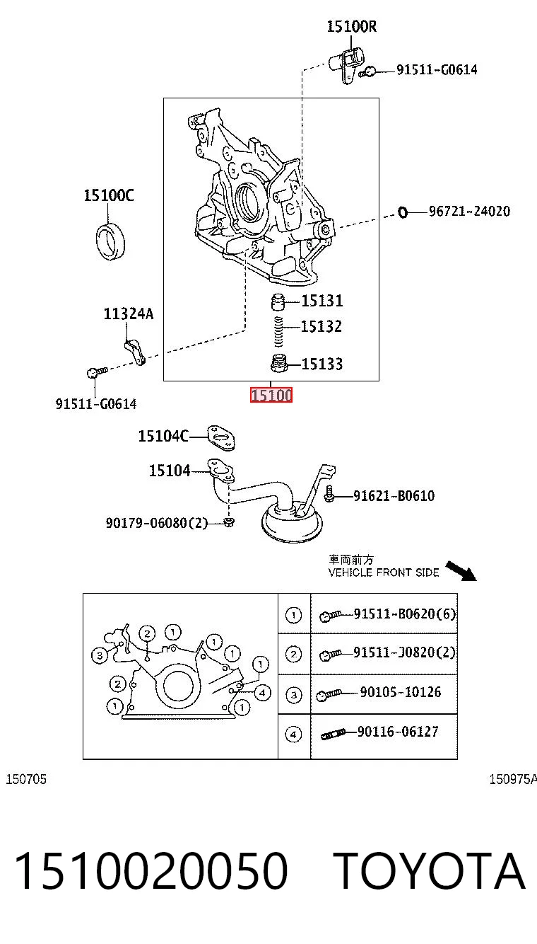 Bomba de óleo para Lexus RX U3
