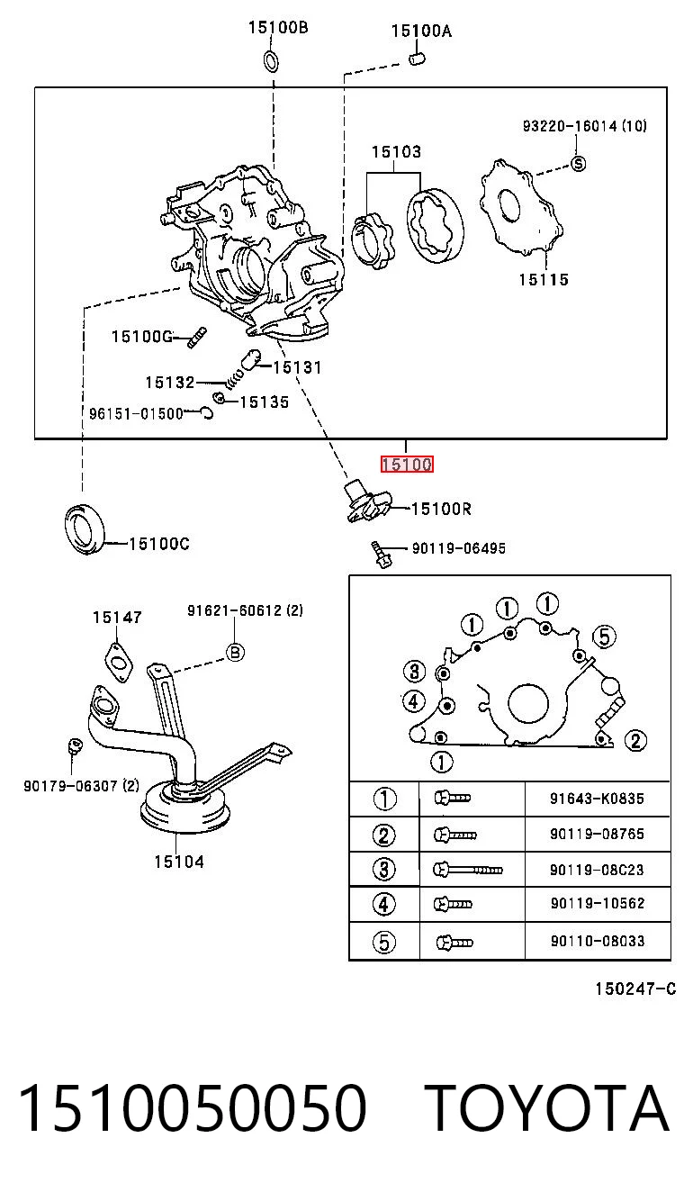 Bomba de óleo Toyota Land Cruiser 100 J10