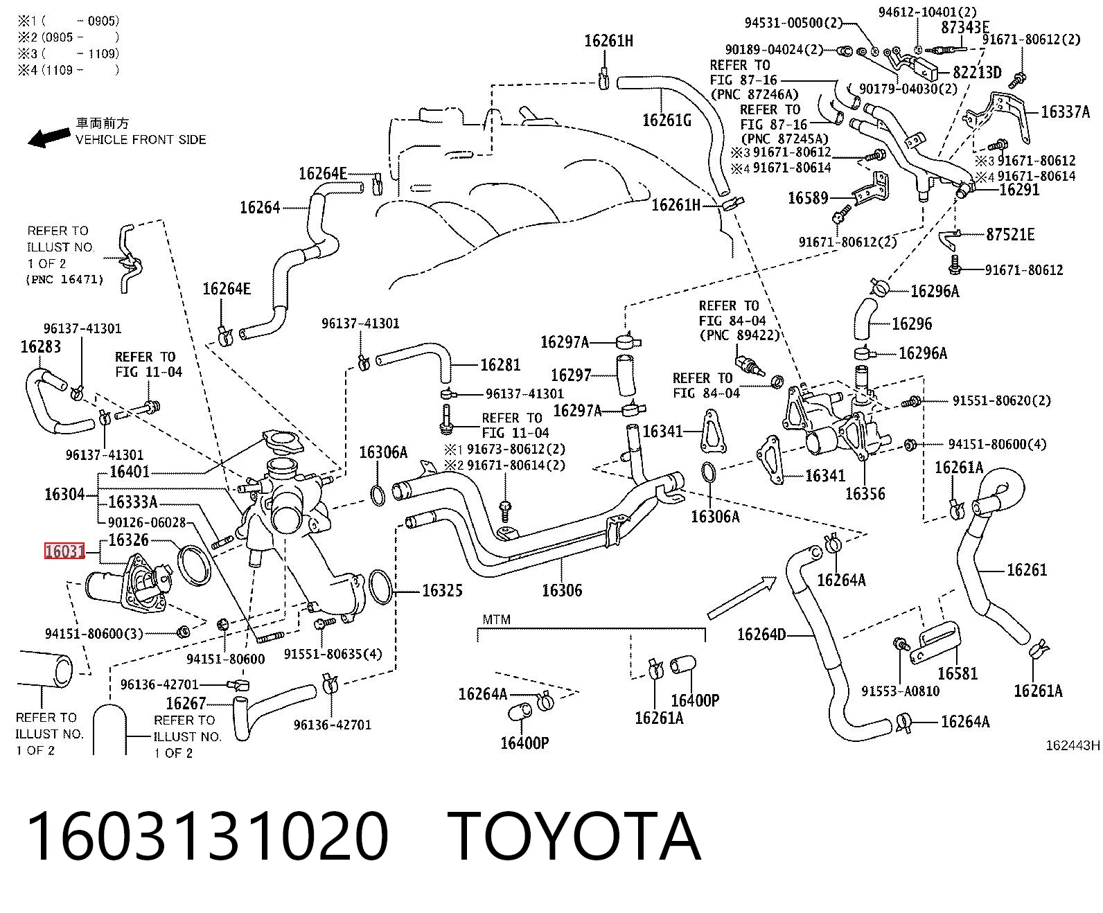 1603131020 Toyota Termostato