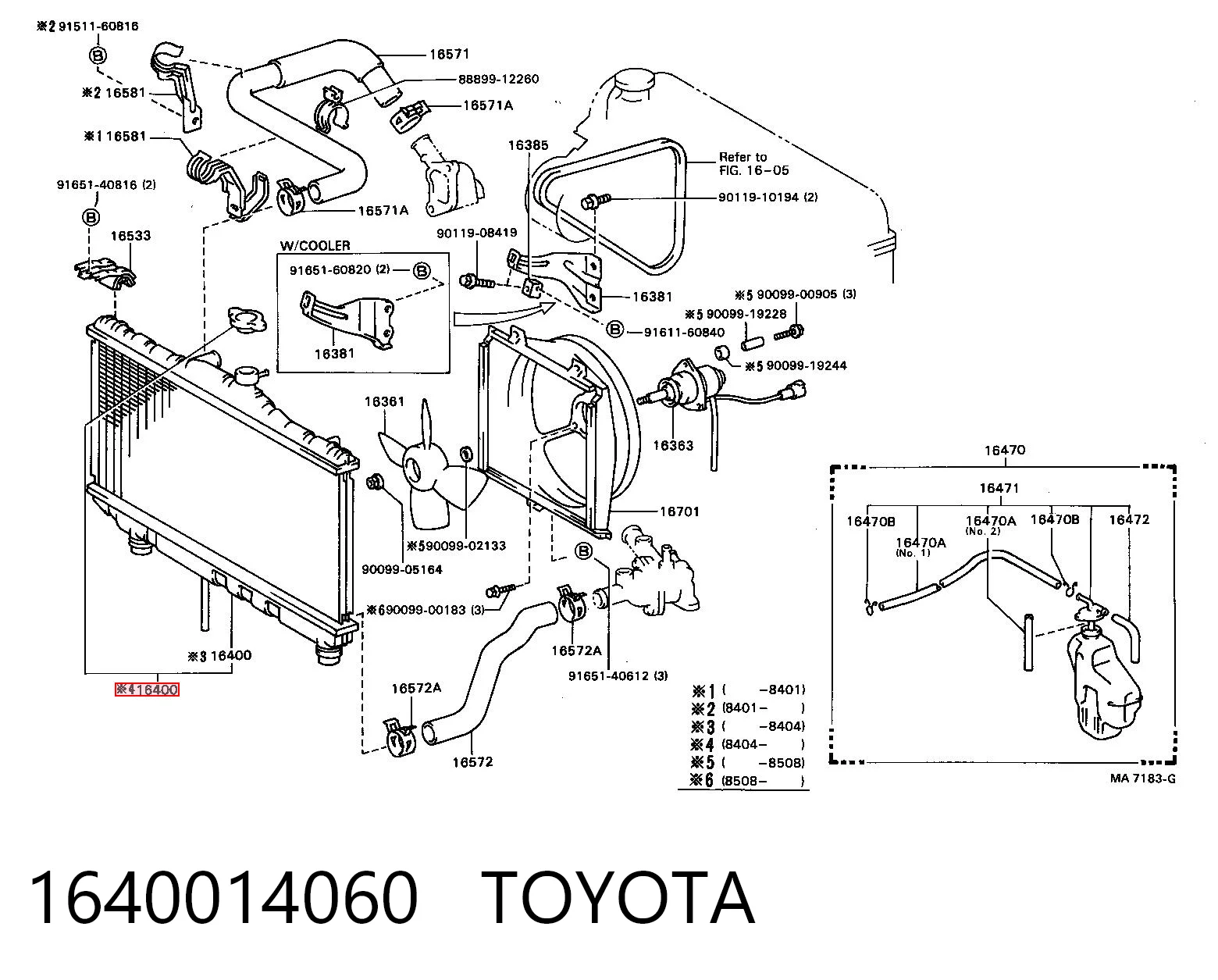 para Toyota Corolla (E8)