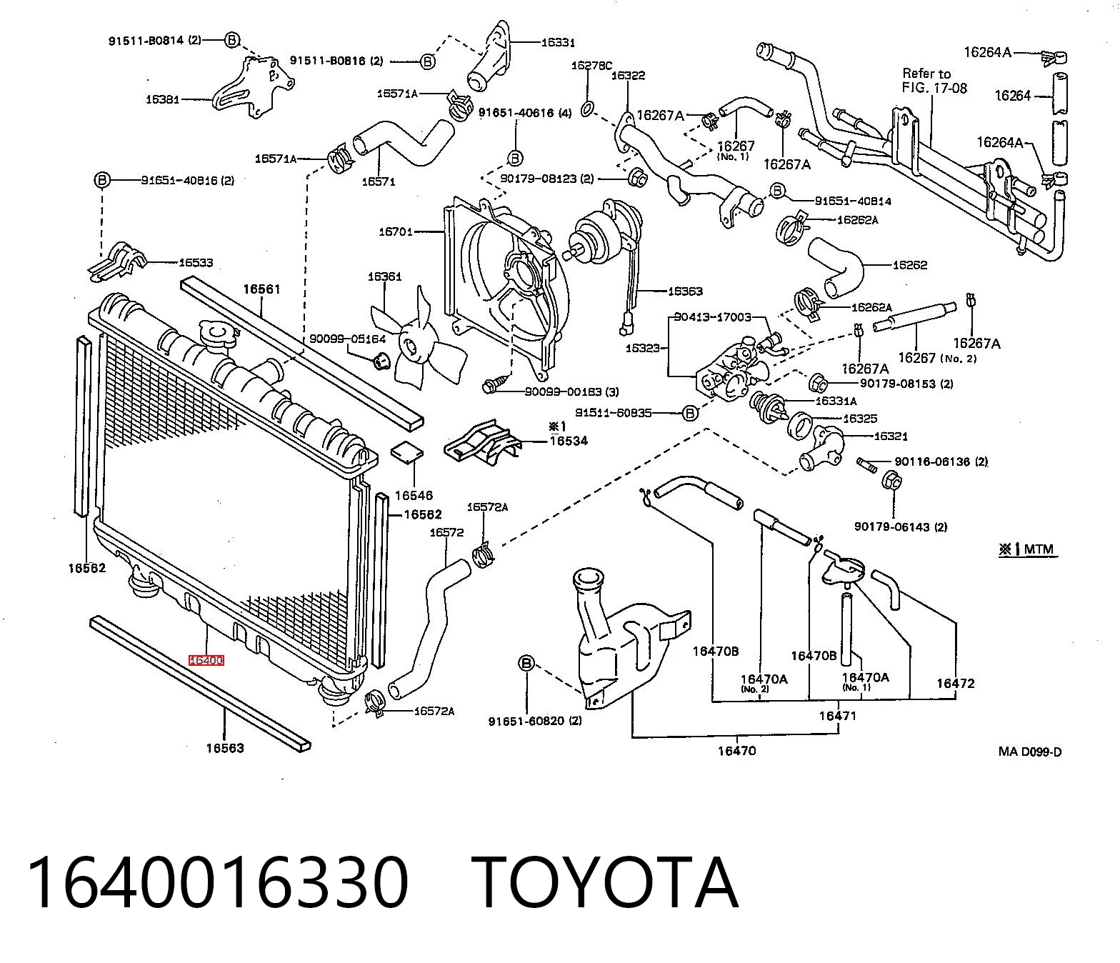 Radiador de esfriamento de motor Toyota Corolla  E9