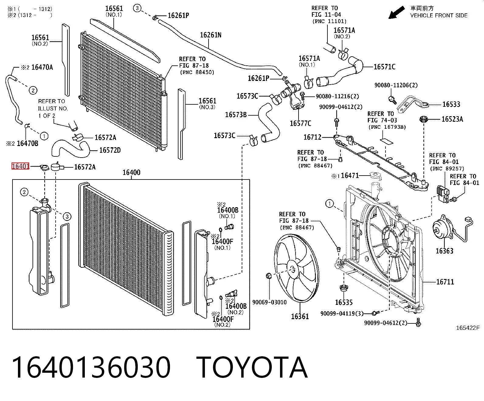 1640136030 Toyota Tampa (tampão) do radiador