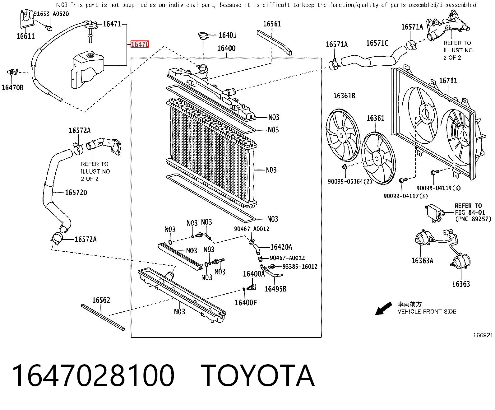 Tanque de expansão do sistema de esfriamento Toyota Camry  V40 ao melhor preço