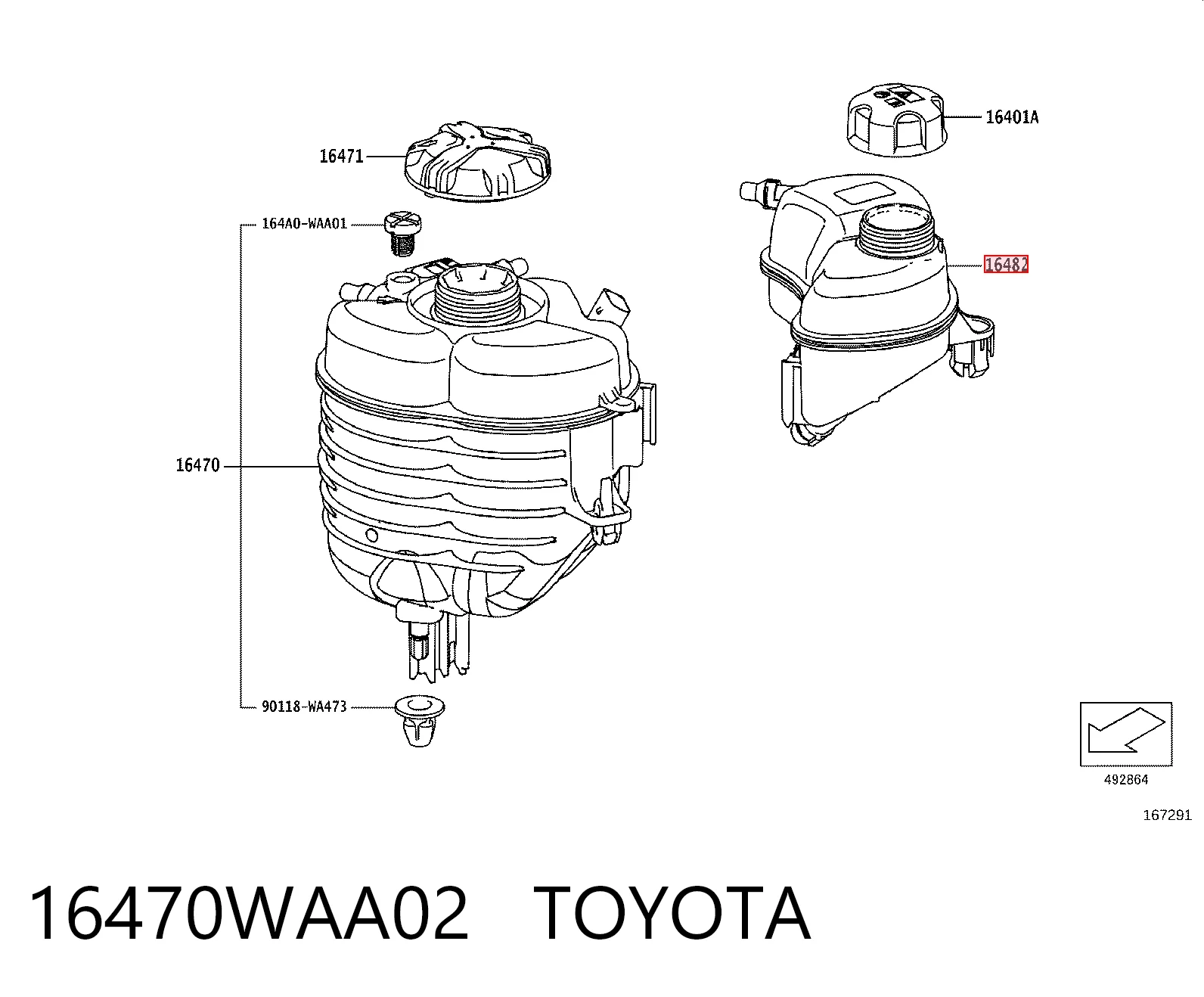 Tanque de expansão do sistema de esfriamento para BMW 3  G20, G80, G28