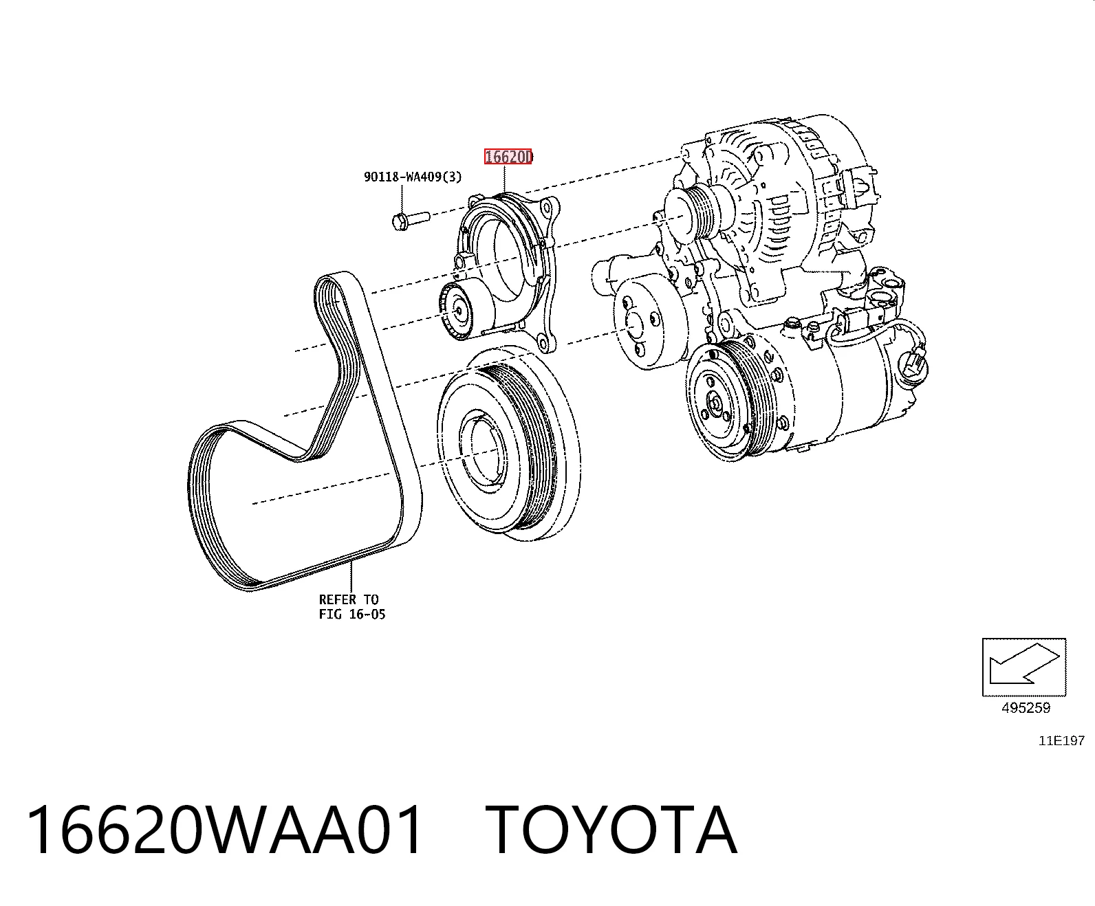  Reguladora de tensão da correia de transmissão BMW 7 sedan (G11, G12) (2015 - 2022) 