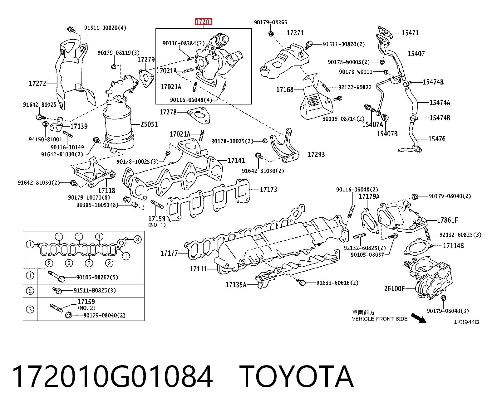  Turbina Toyota Corolla sedan (E12) (2002 - 2006) 