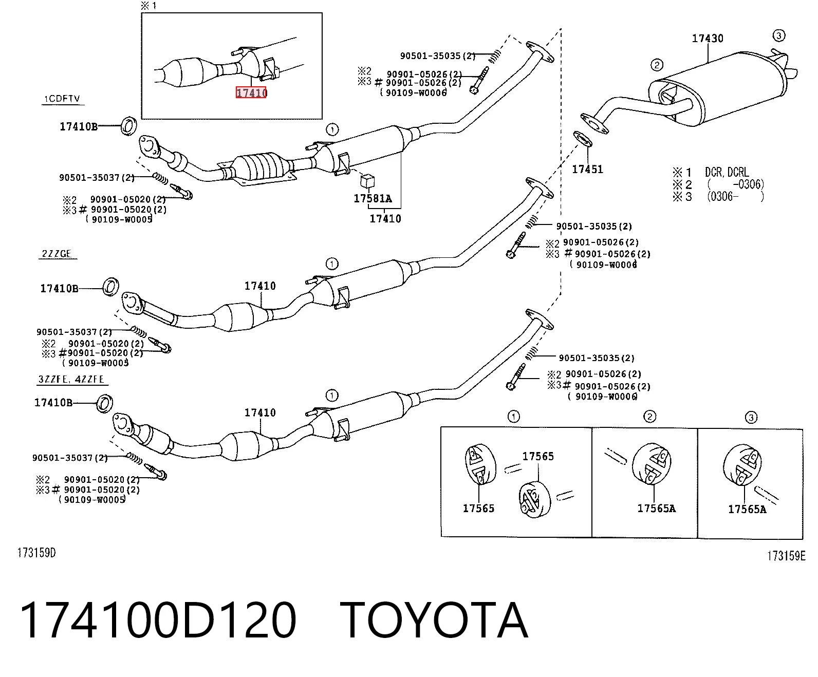 174100D120 Toyota