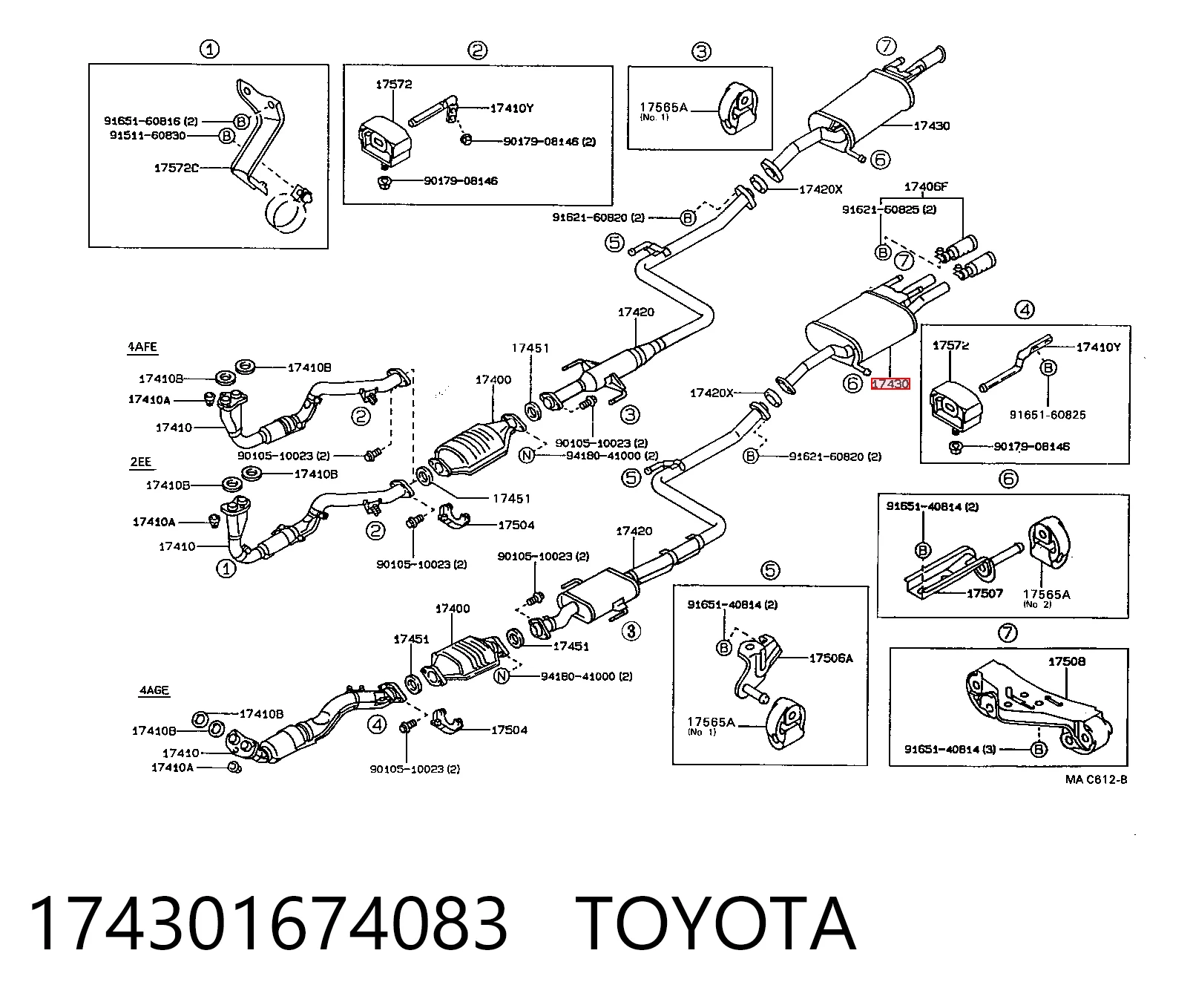 Compre Silenciador, parte traseira Toyota Corolla 