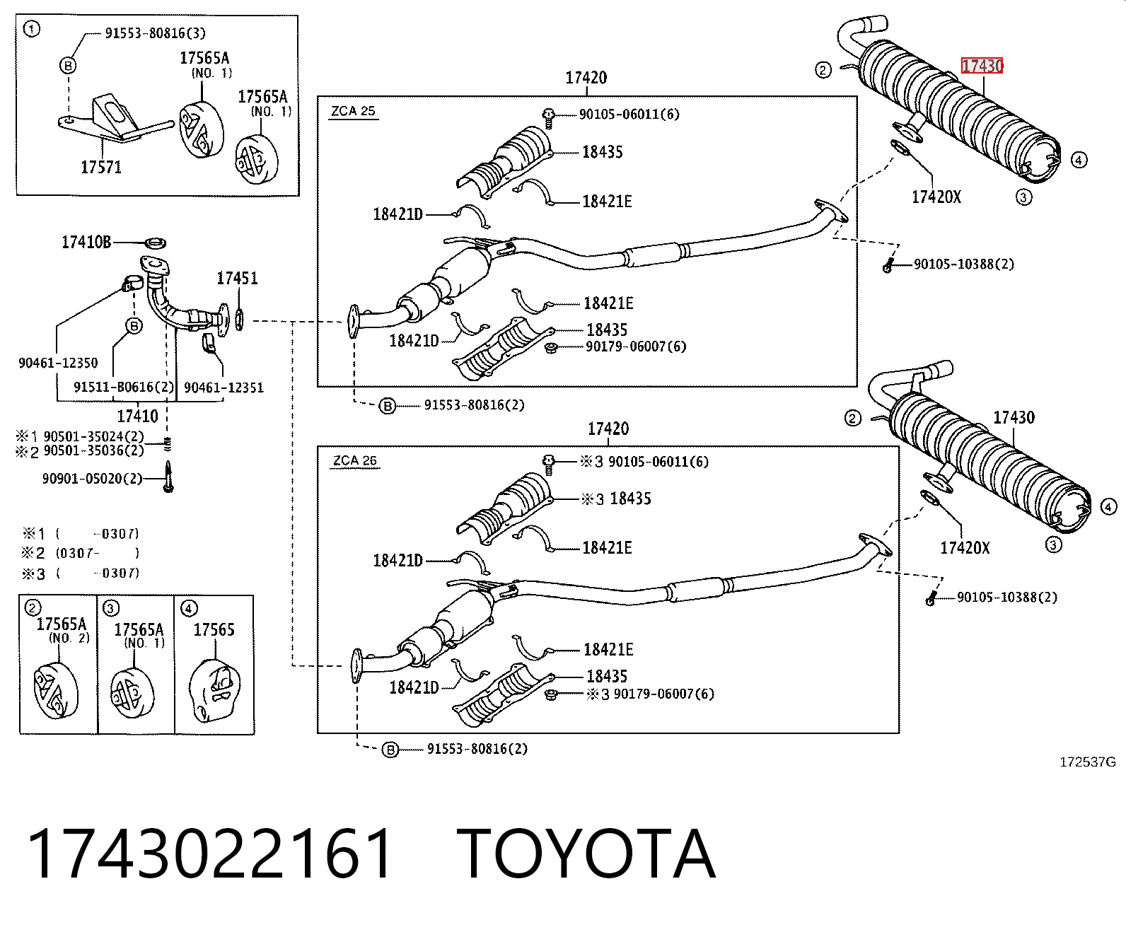 Silenciador, parte traseira para Toyota RAV4 II XA2