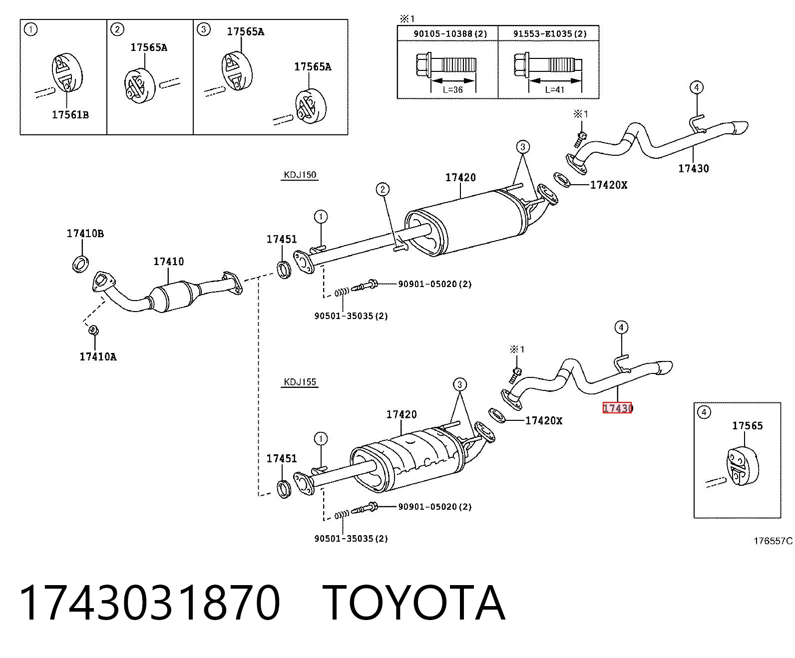 1743031870 Toyota Silenciador, parte traseira