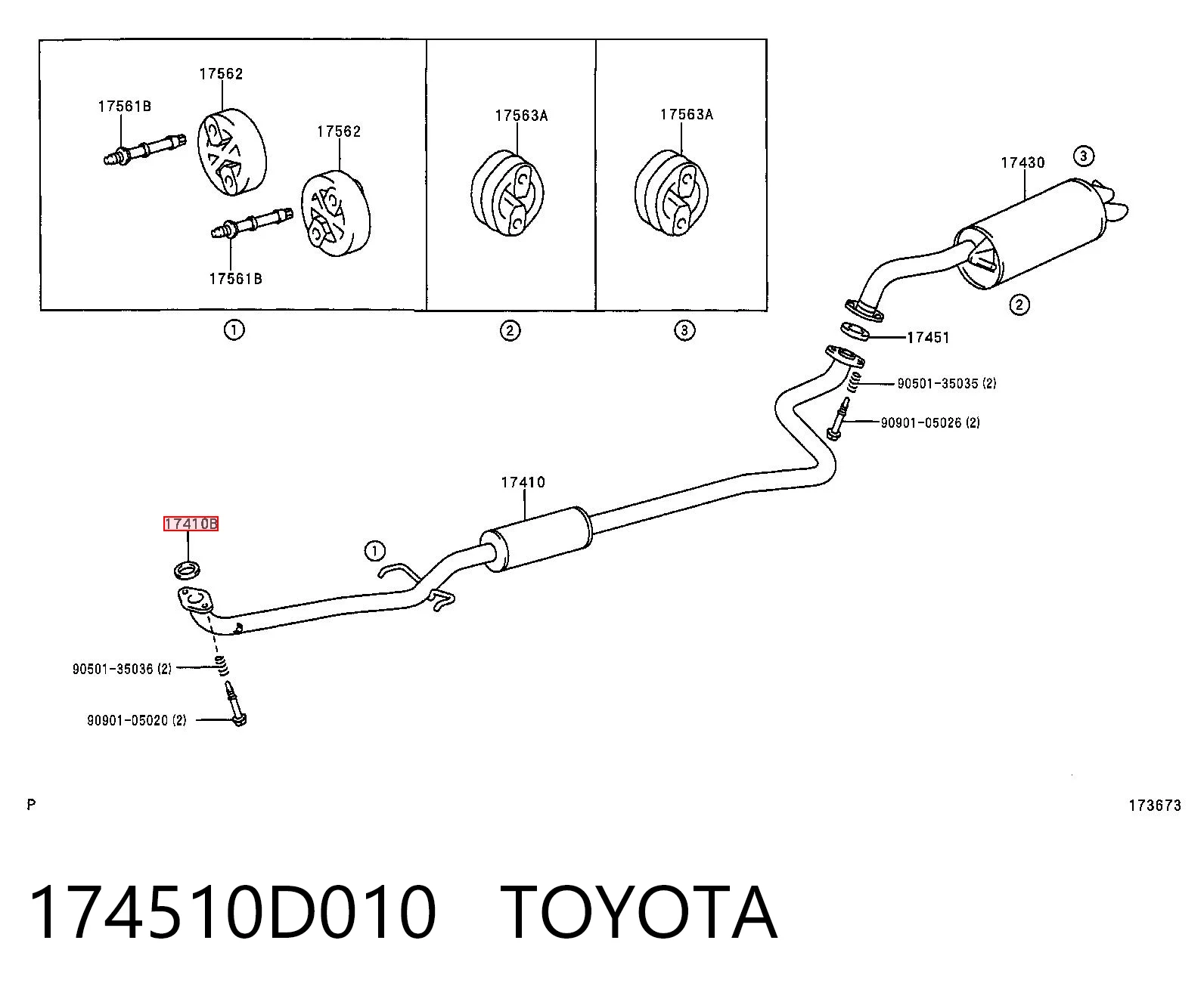  Vedante de tubo de admissão do silenciador Toyota RAV4 II SUV (XA2) (2000 - 2005) II