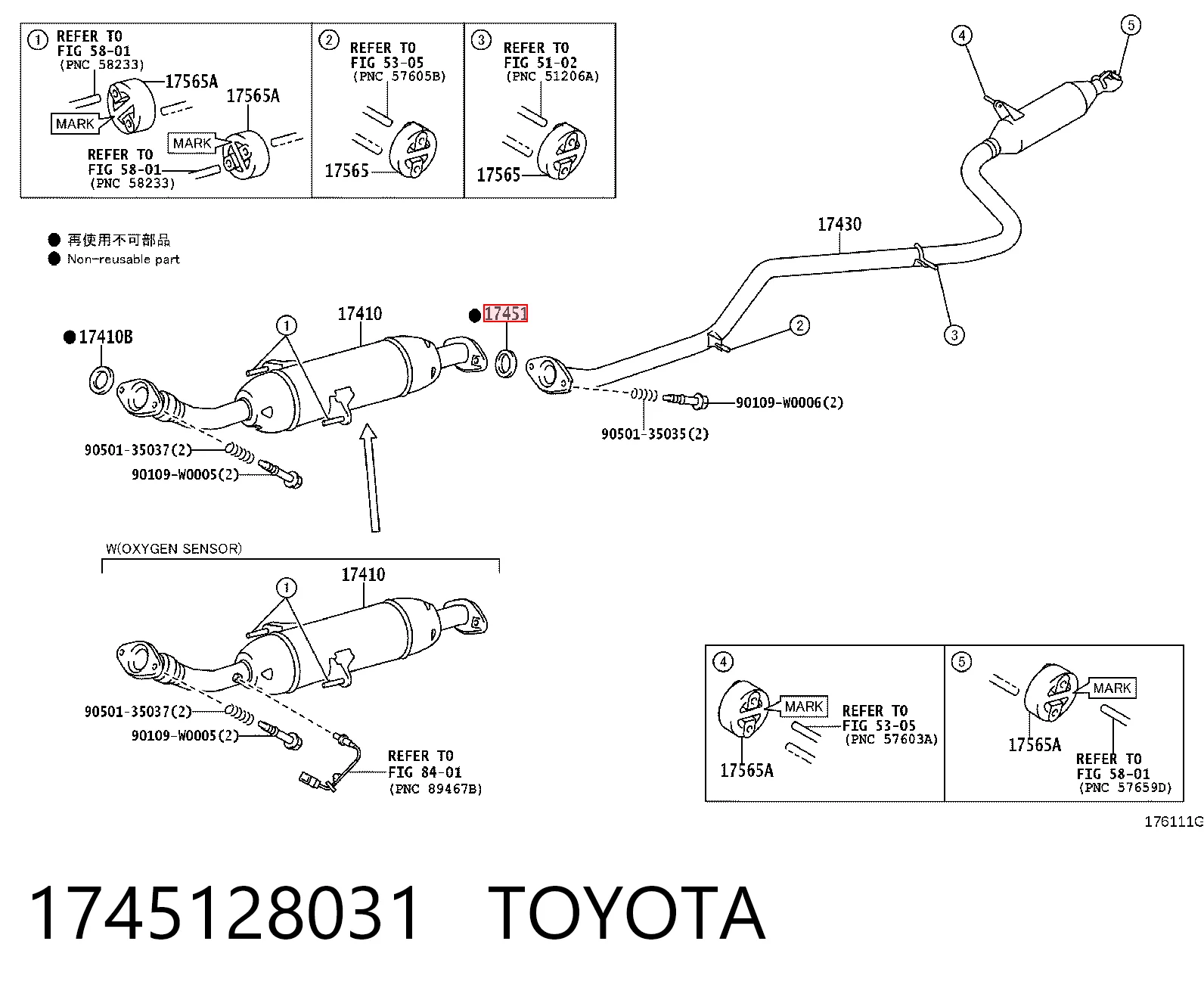 1745128031 Toyota Vedante do silenciador de montagem