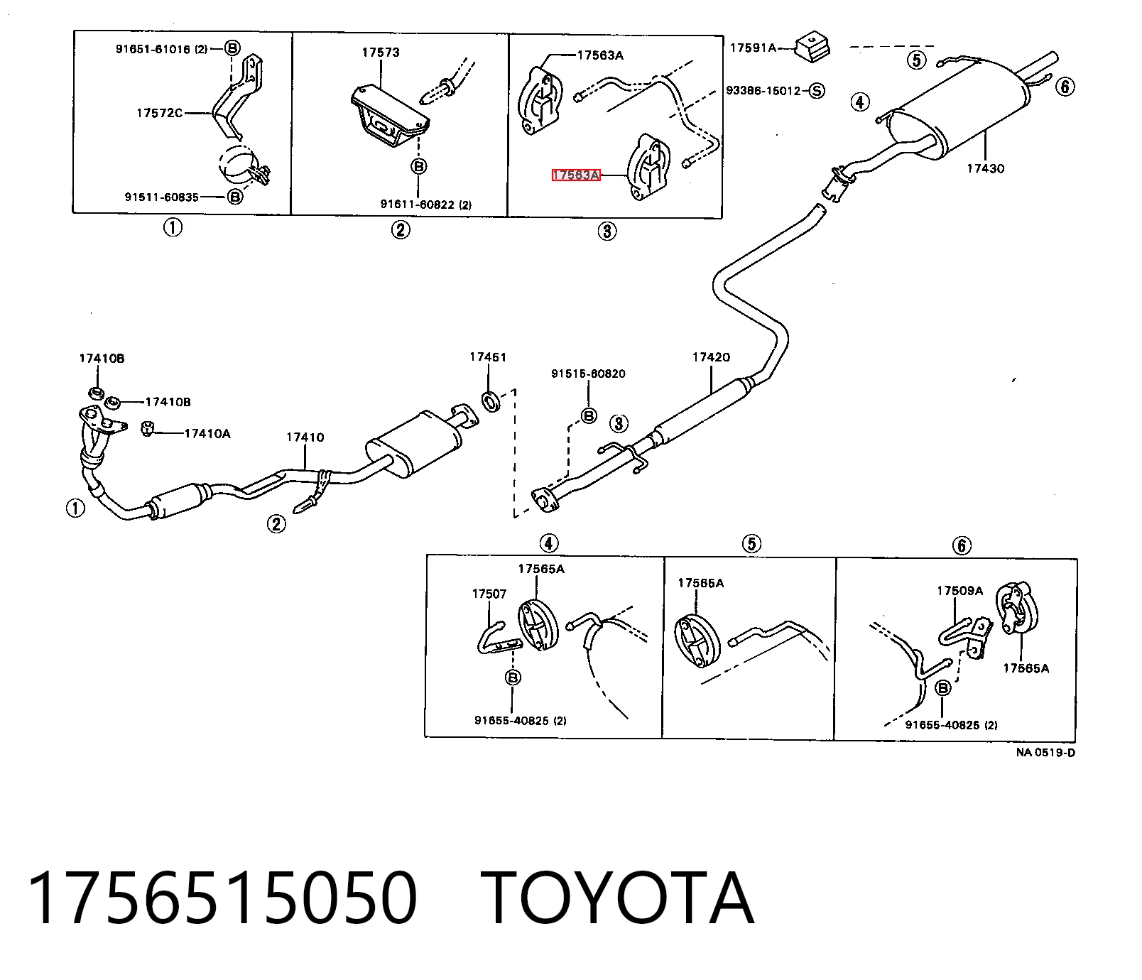 Coxim de fixação do silenciador para Mazda 6 MPS GG