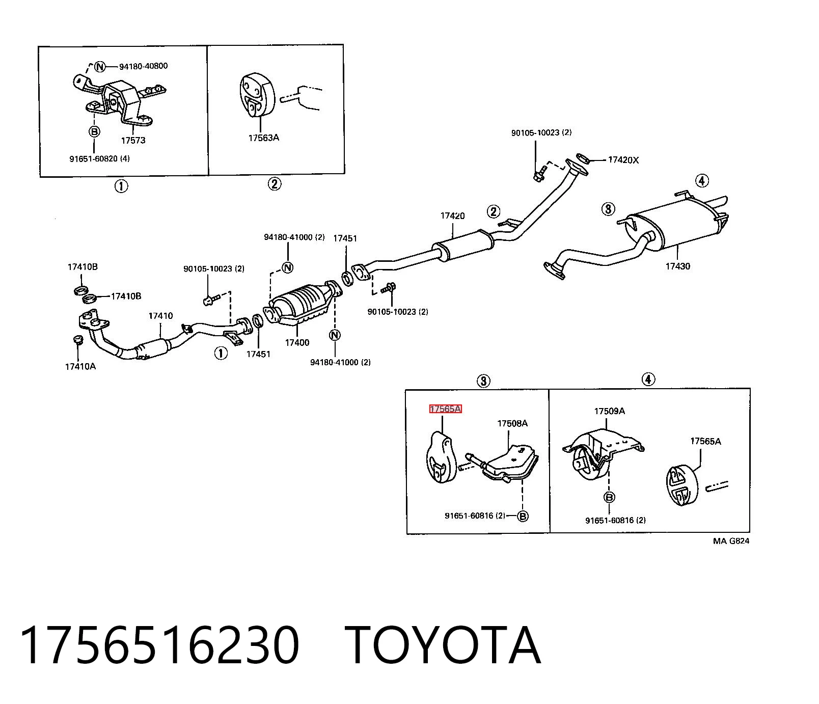  Coxim de fixação do silenciador Mazda 6 MPS sedan (GG) (2005 - 2007) MPS