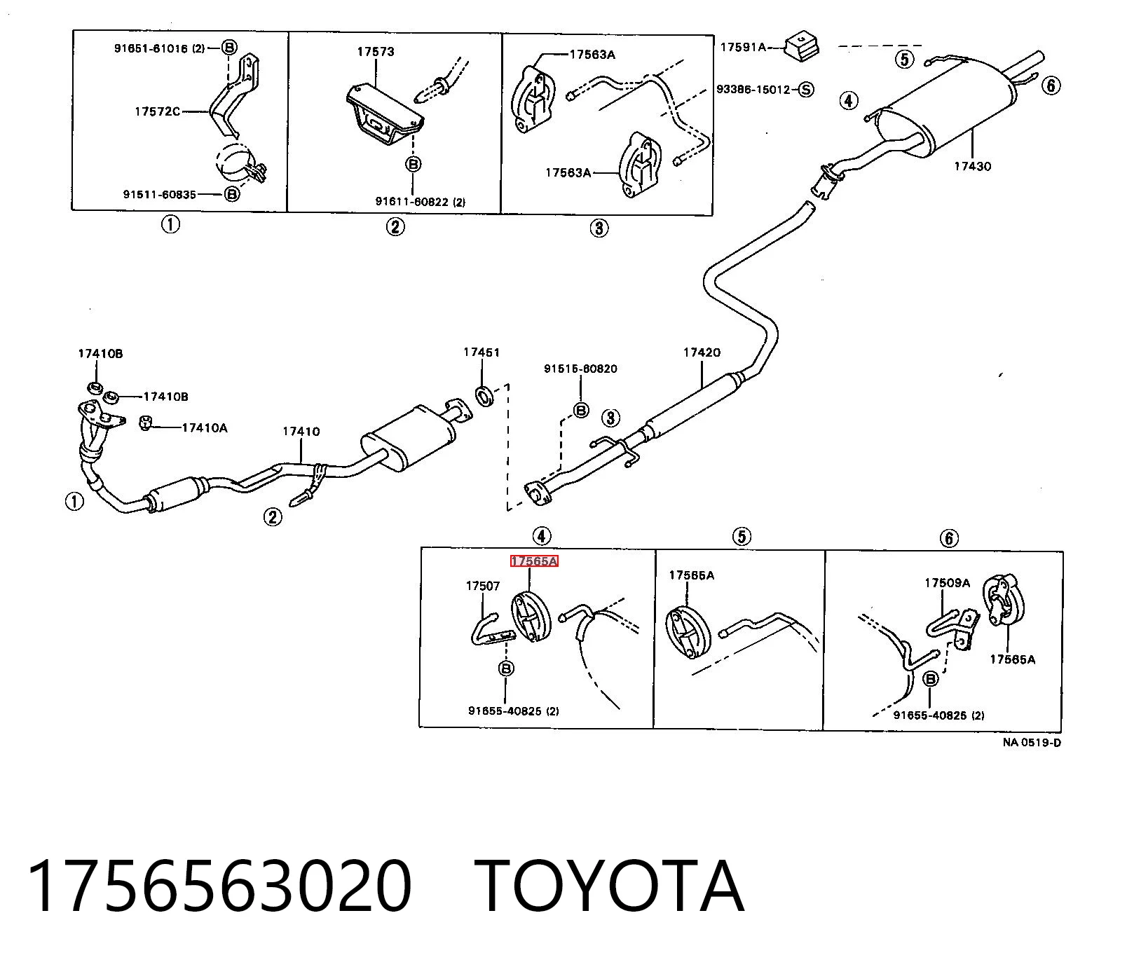 Coxim de fixação do silenciador Suzuki Swift II AH, AJ