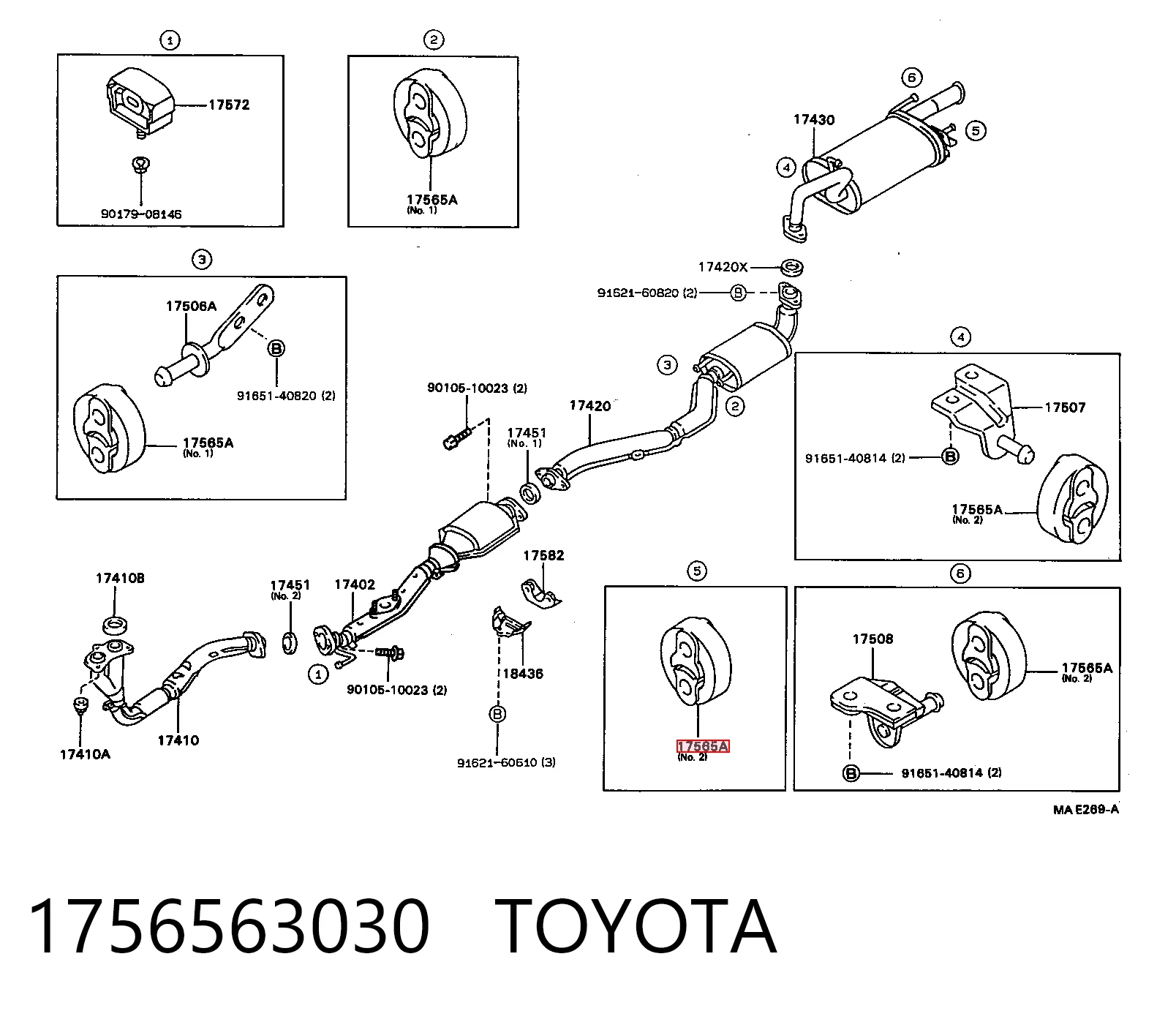  Coxim de fixação do silenciador Suzuki Swift II sedan (AH, AJ) (1989 - 2001) II