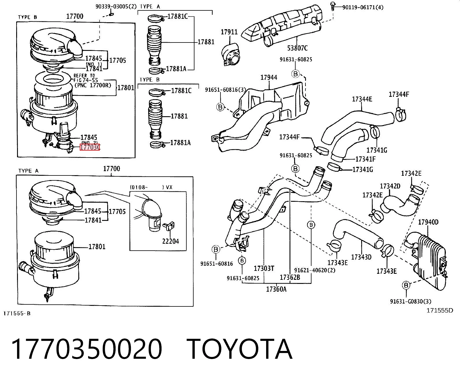 Caixa de filtro de ar Toyota Land Cruiser  J10 ao melhor preço