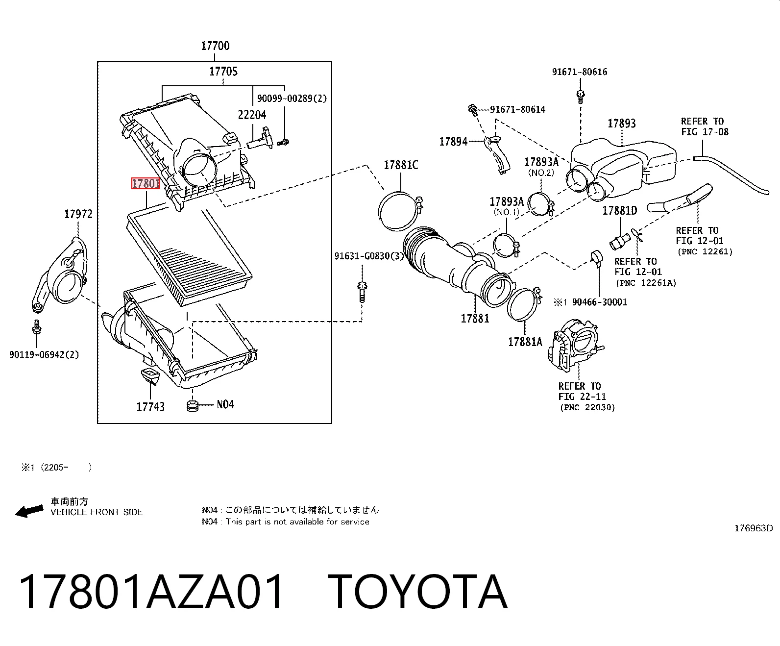 17801AZA01 Toyota