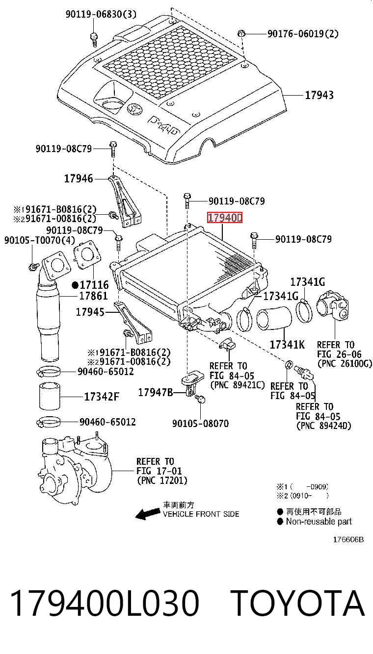 179400L030 Toyota Radiador de intercooler
