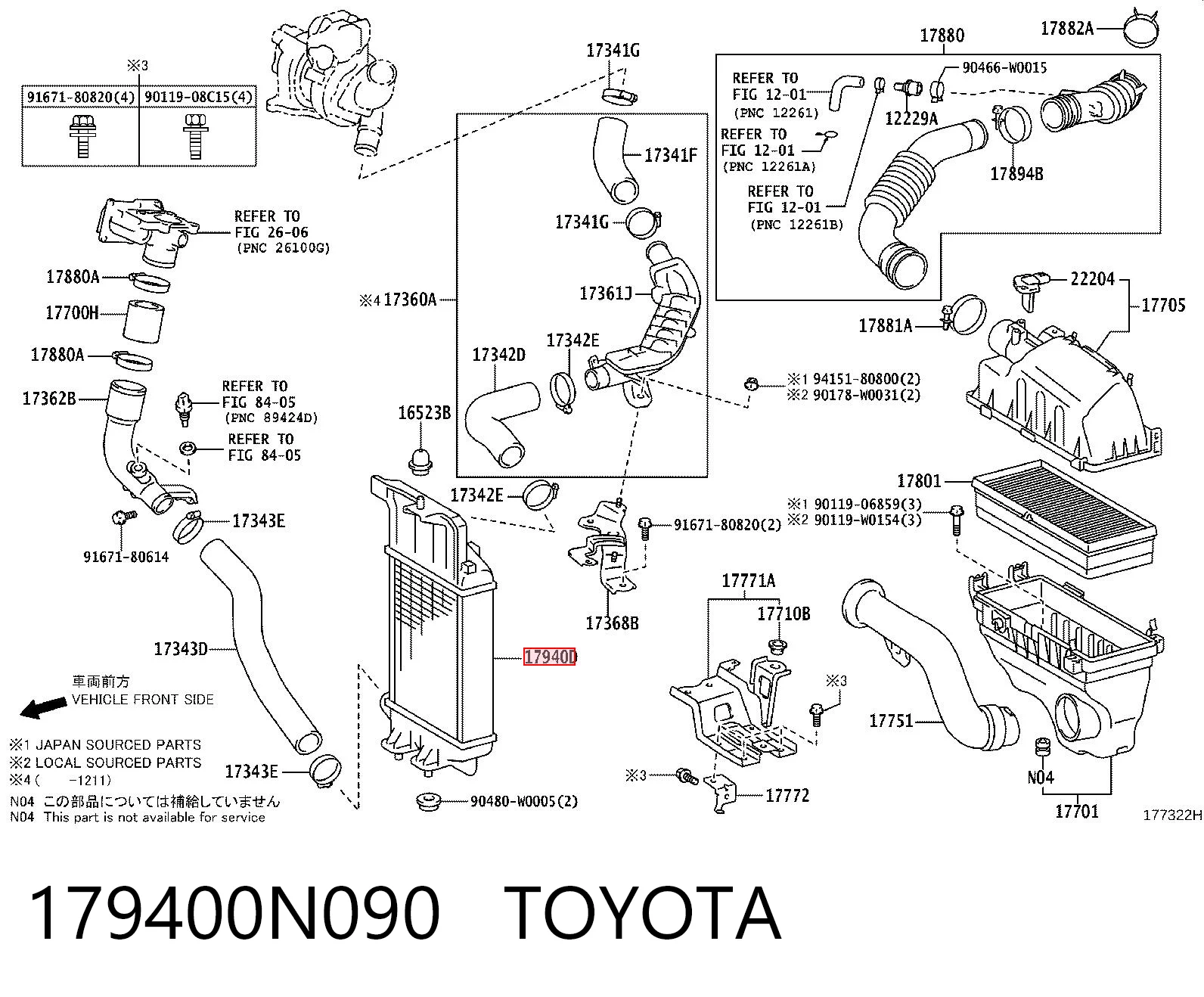  Radiador de intercooler Toyota Yaris hatchback (P13) (2011 - 2020) 