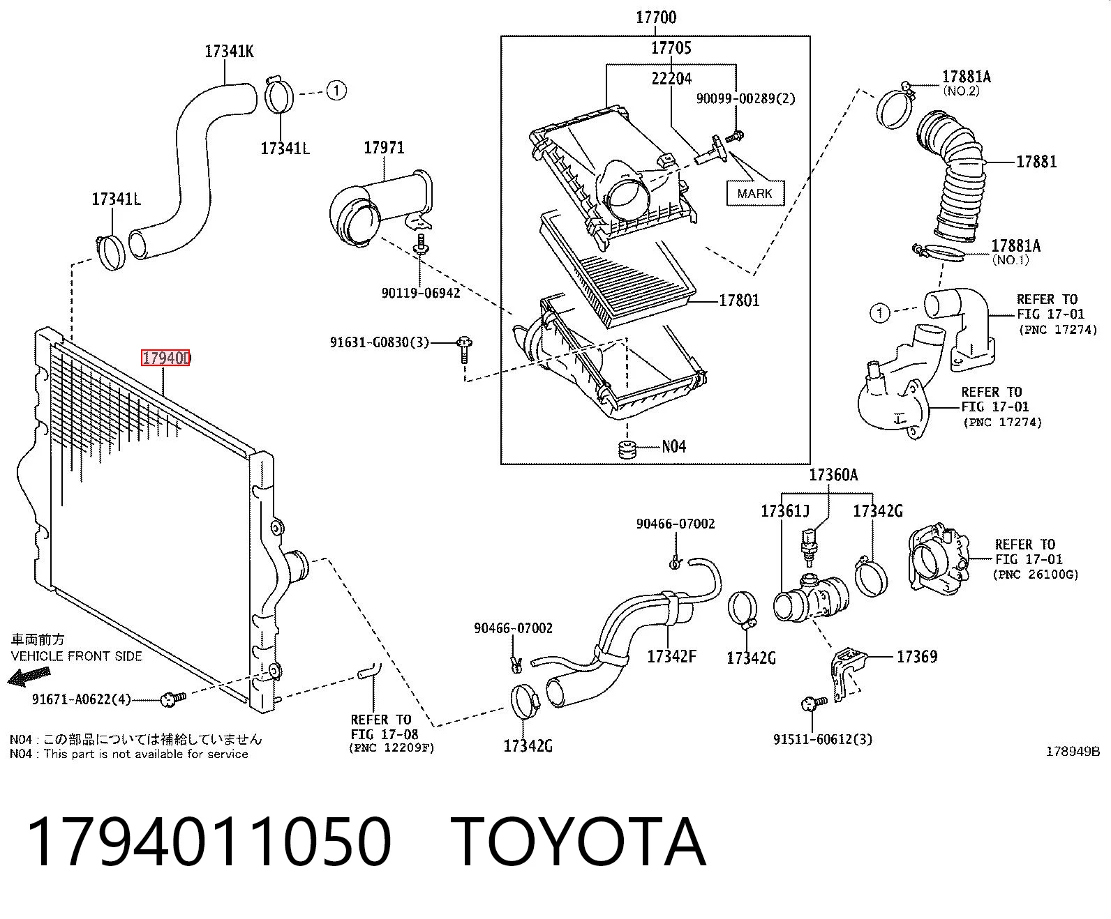 Radiador de intercooler Toyota Land Cruiser J150 ao melhor preço