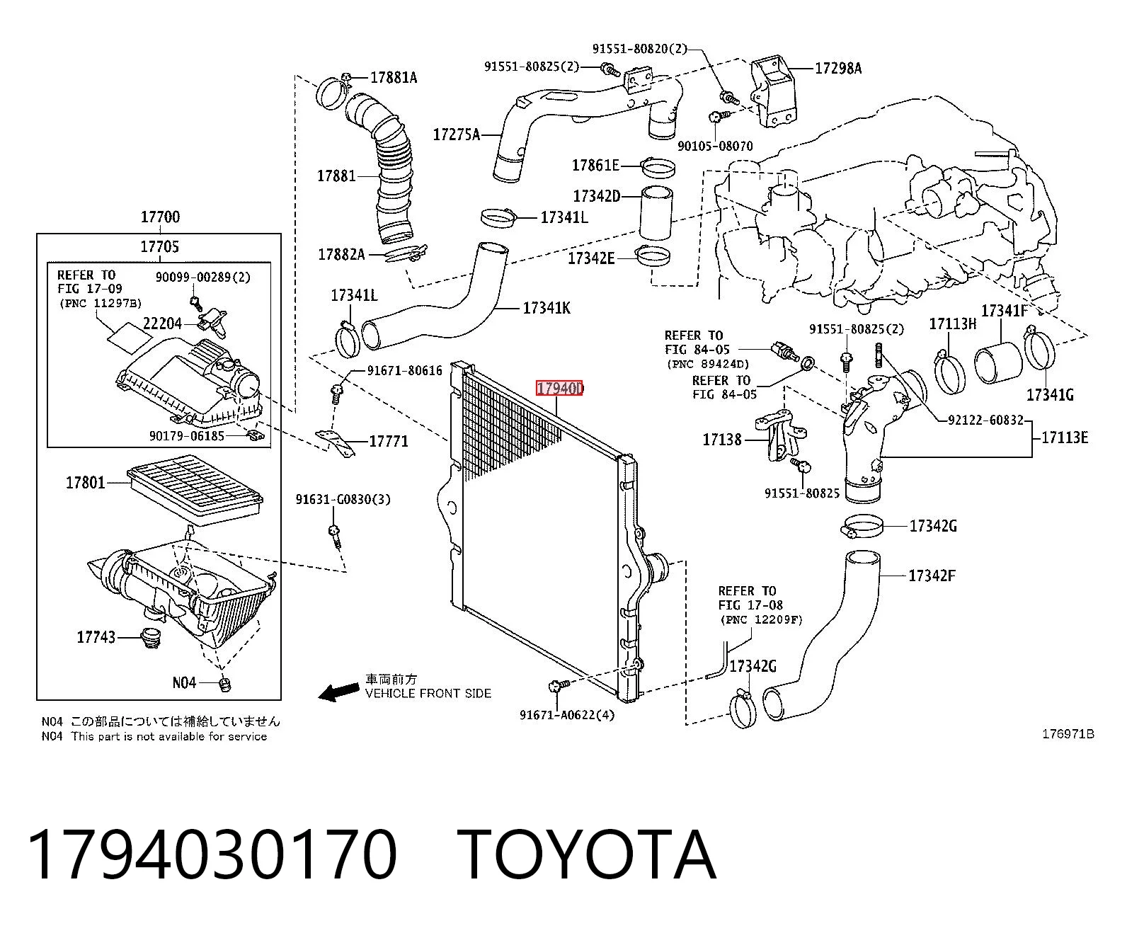  Radiador de intercooler Toyota Land Cruiser PRADO SUV (J150) (2009 - 2026) PRADO