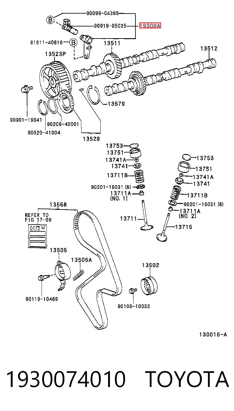 Sensor de posição da árvore distribuidora para Toyota RAV4 I XA