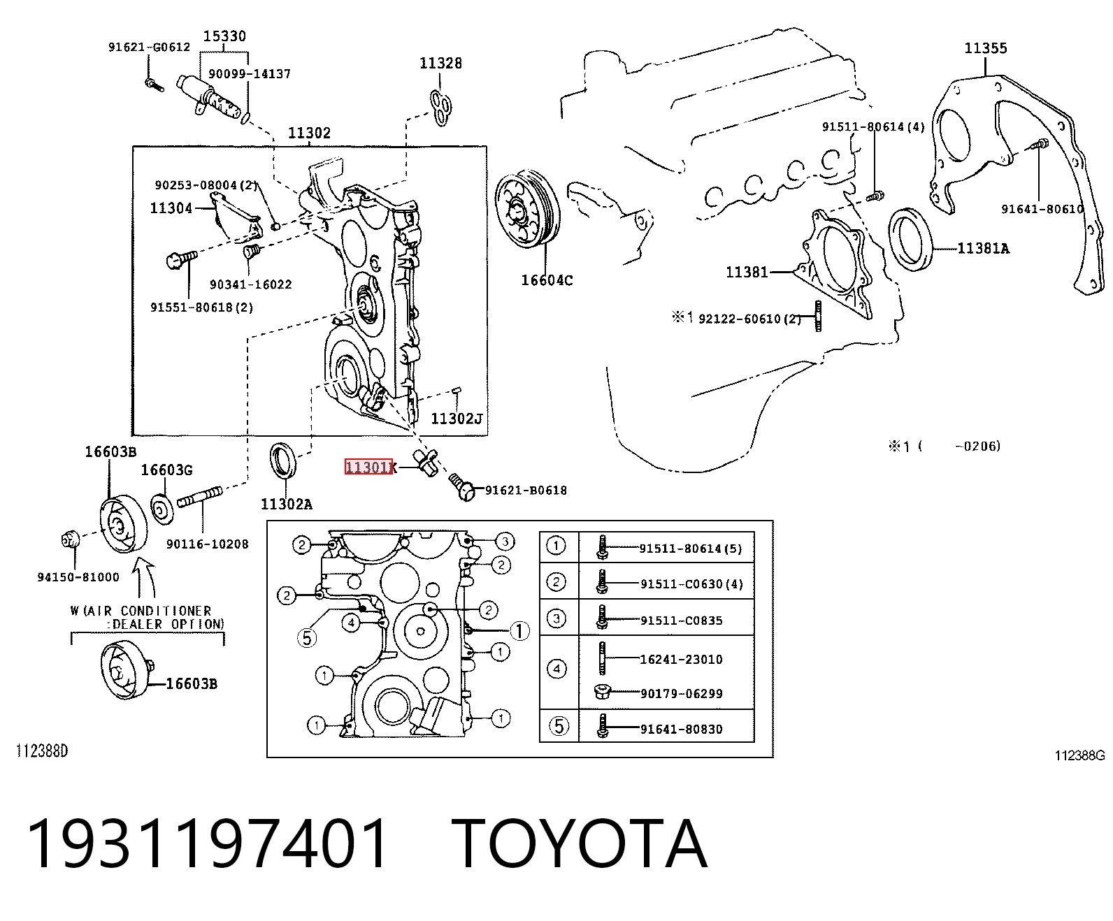 1931197401 Toyota Sensor de posição (de revoluções) de cambota