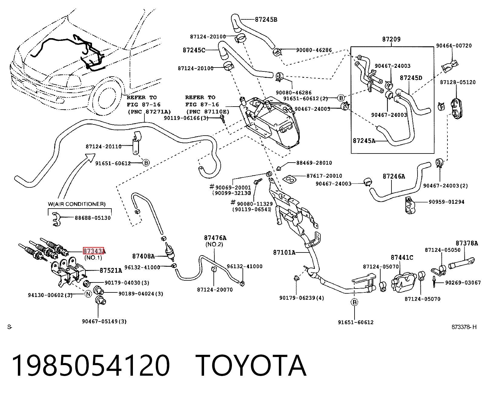 1985054120 Toyota Vela de incandescência