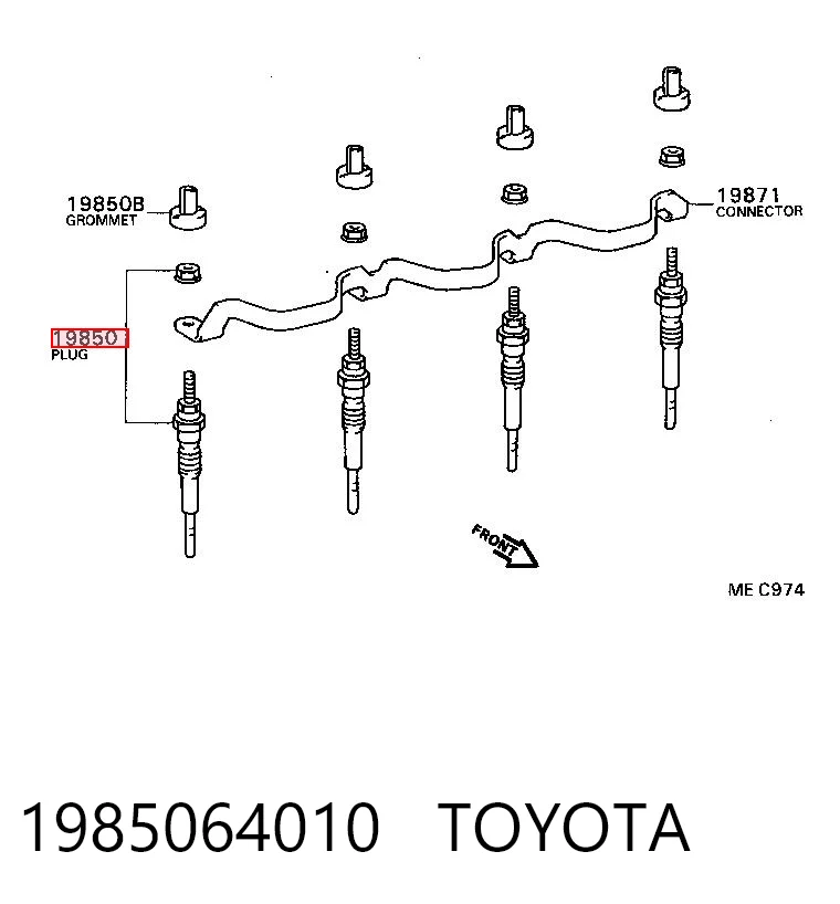 Vela de incandescência Toyota Corolla FX E8B
