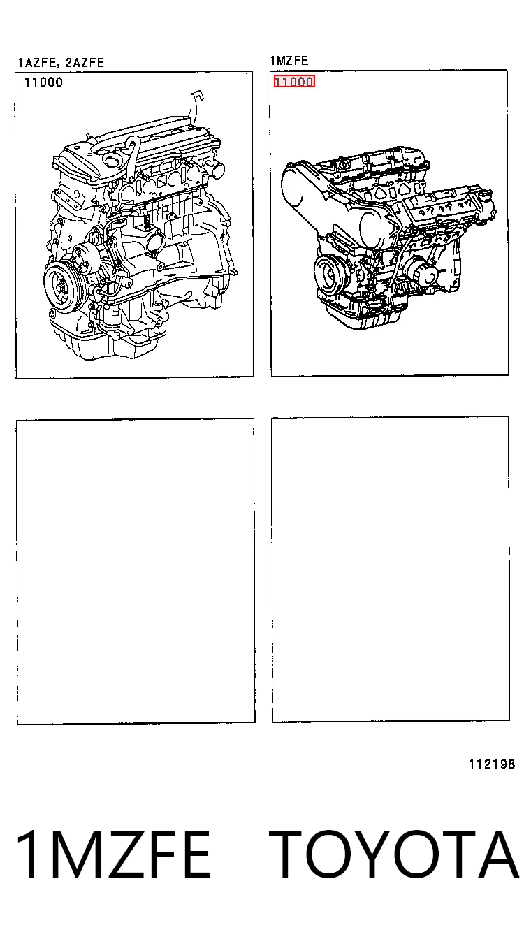 1MZFE Toyota Motor montado